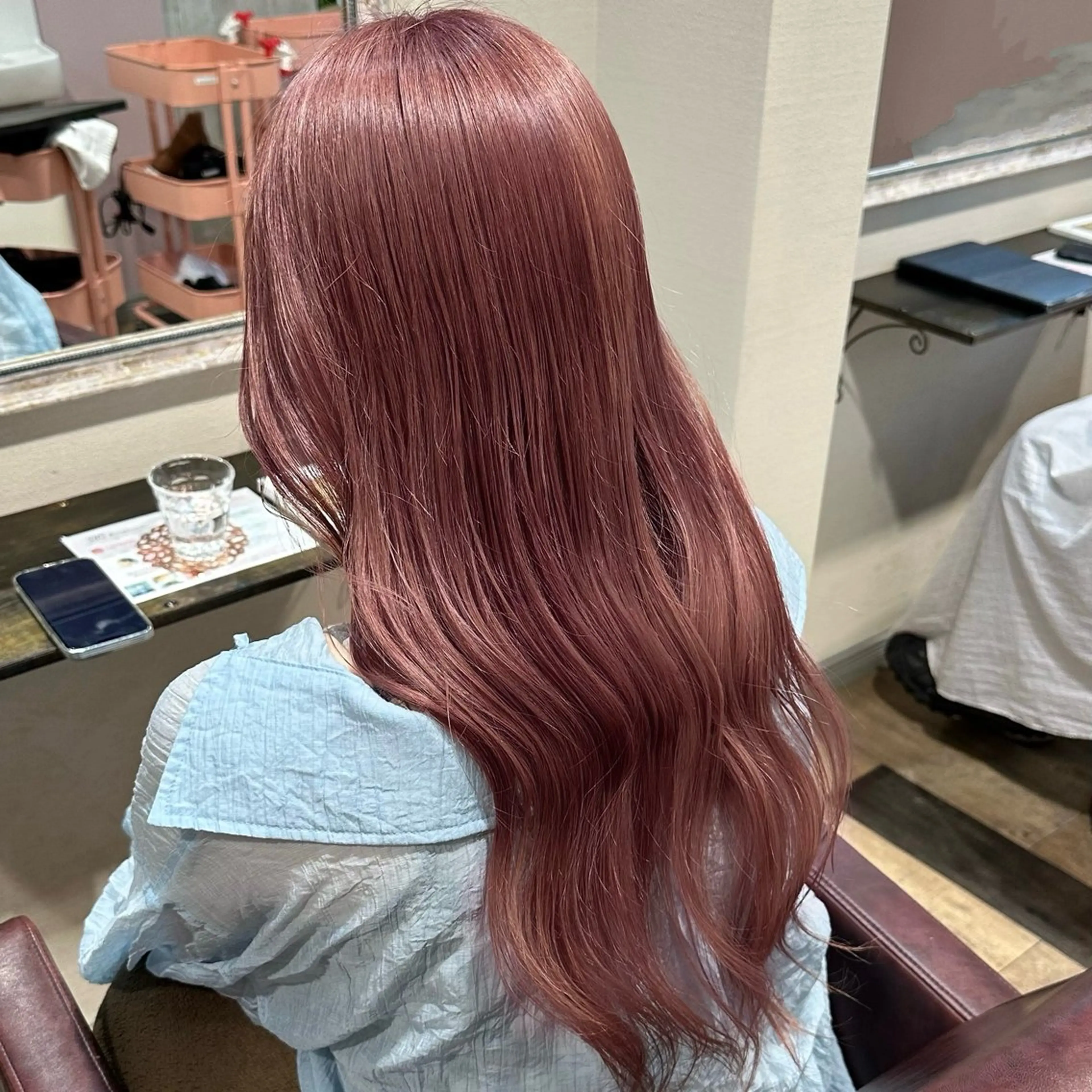 ロング カラー ピンクカラー 柔らかいcolor ￤韓国￤🩰マユ🩰のヘアスタイル