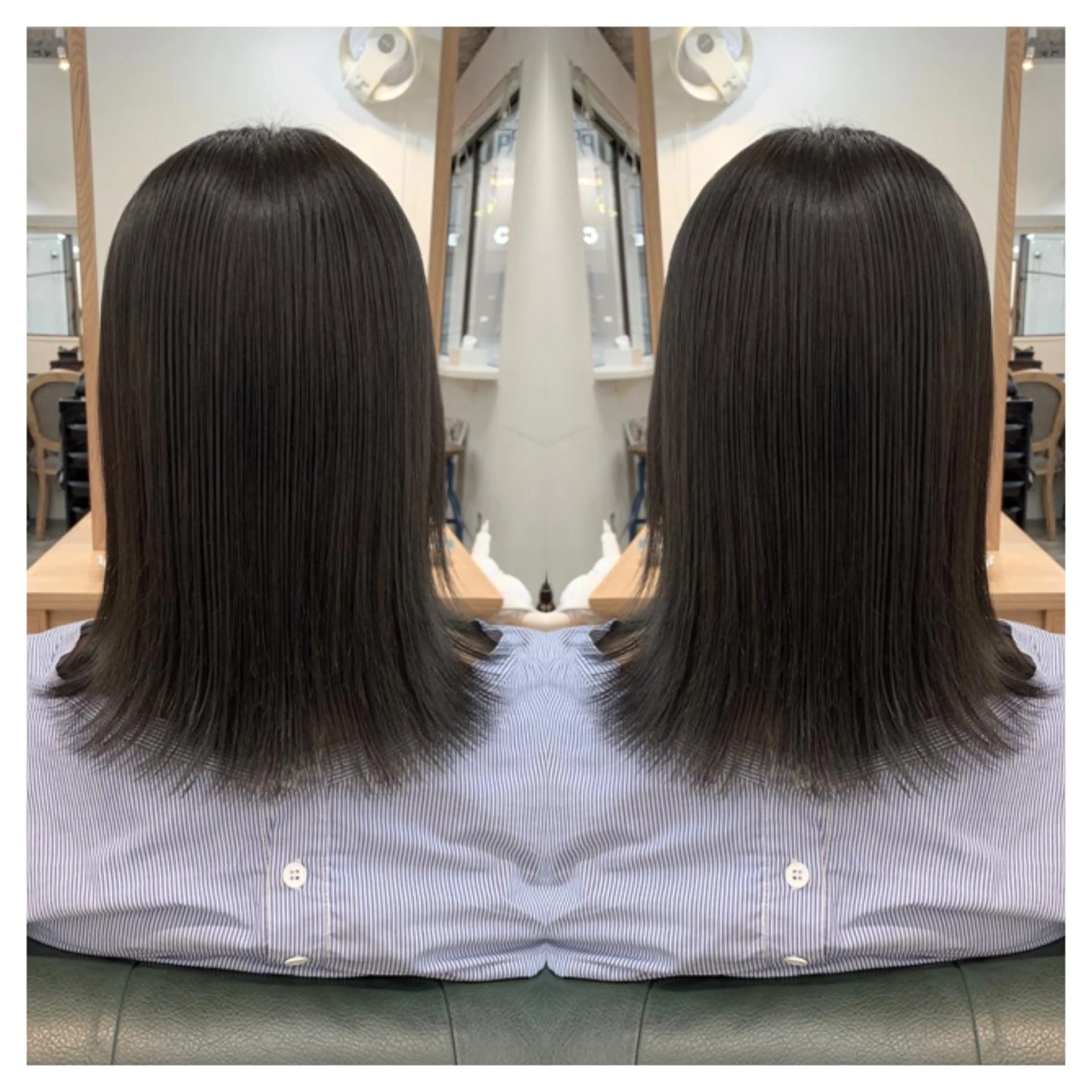 ミディアム カラー カット ヘアカラー トリートメント 村山 茉衣のヘアスタイル