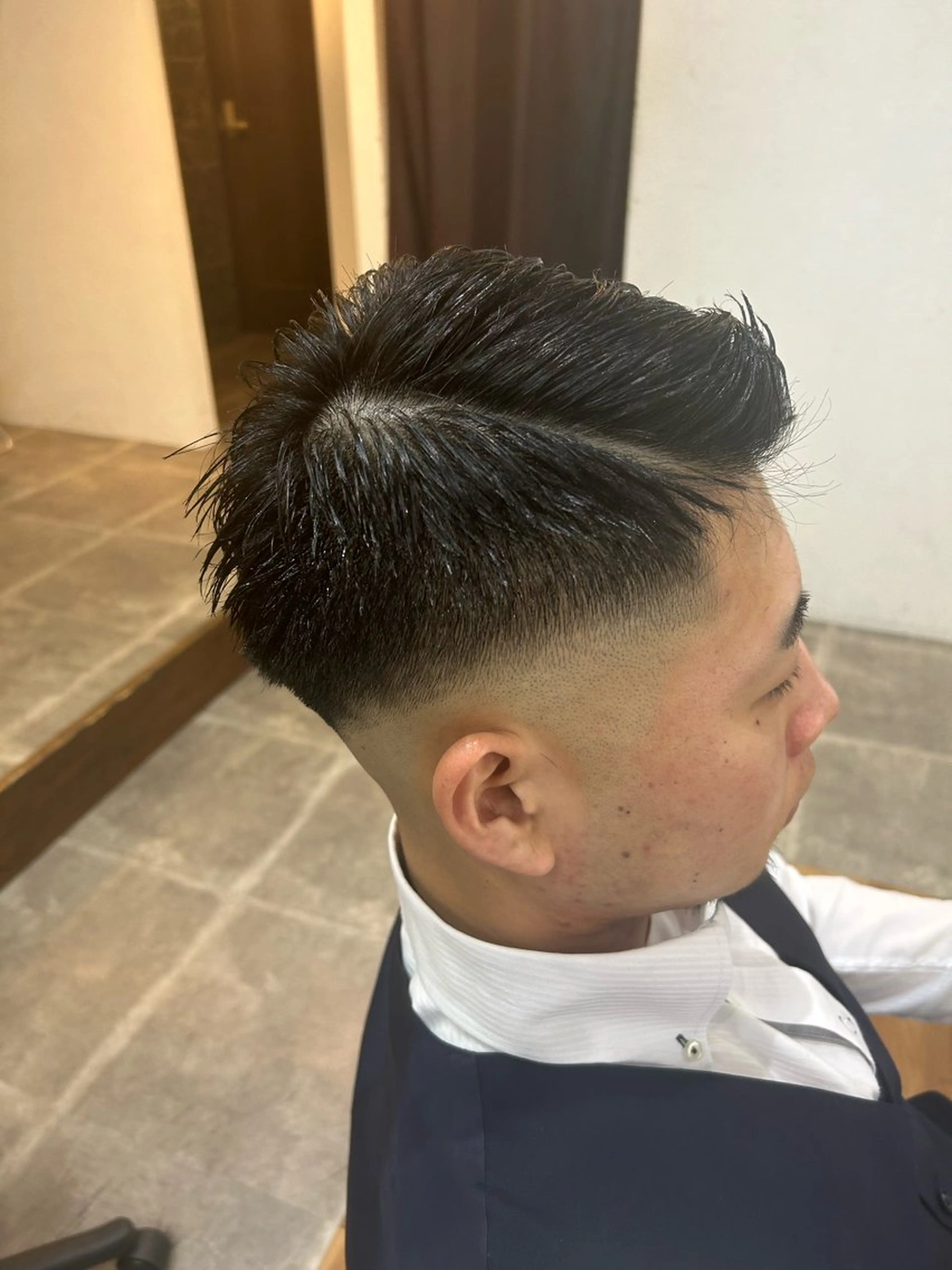 ショート メンズ フェードカット スキンフェード カット CECIL hair なんば店所属・メンズパーマ 艶髪☆店長☆有馬のヘアスタイル