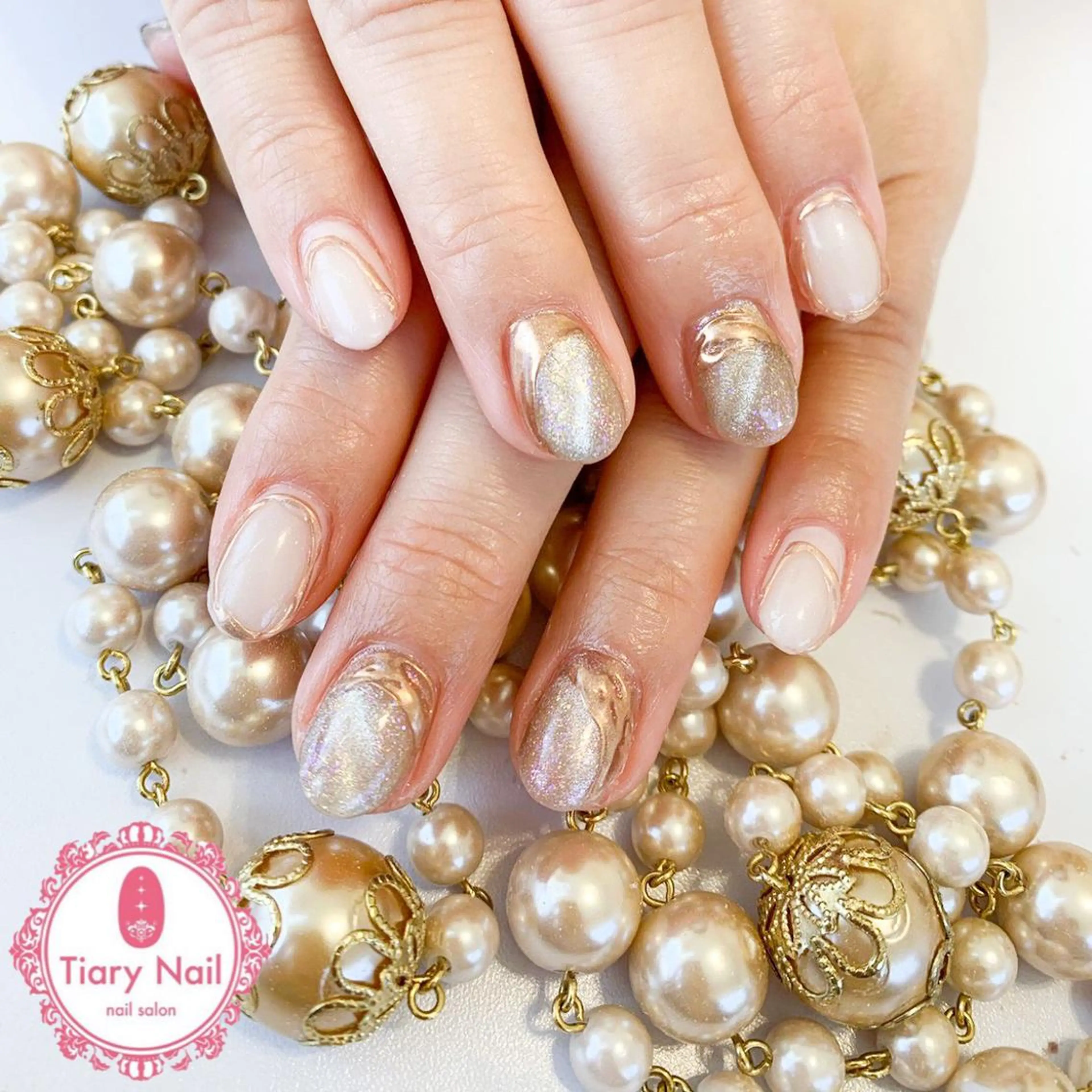 ネイル 桜ネイル クリアネイル フットネイル ジェルネイル キラキラネイル 💗🪽Tiary Nail🪽💗のネイルデザイン