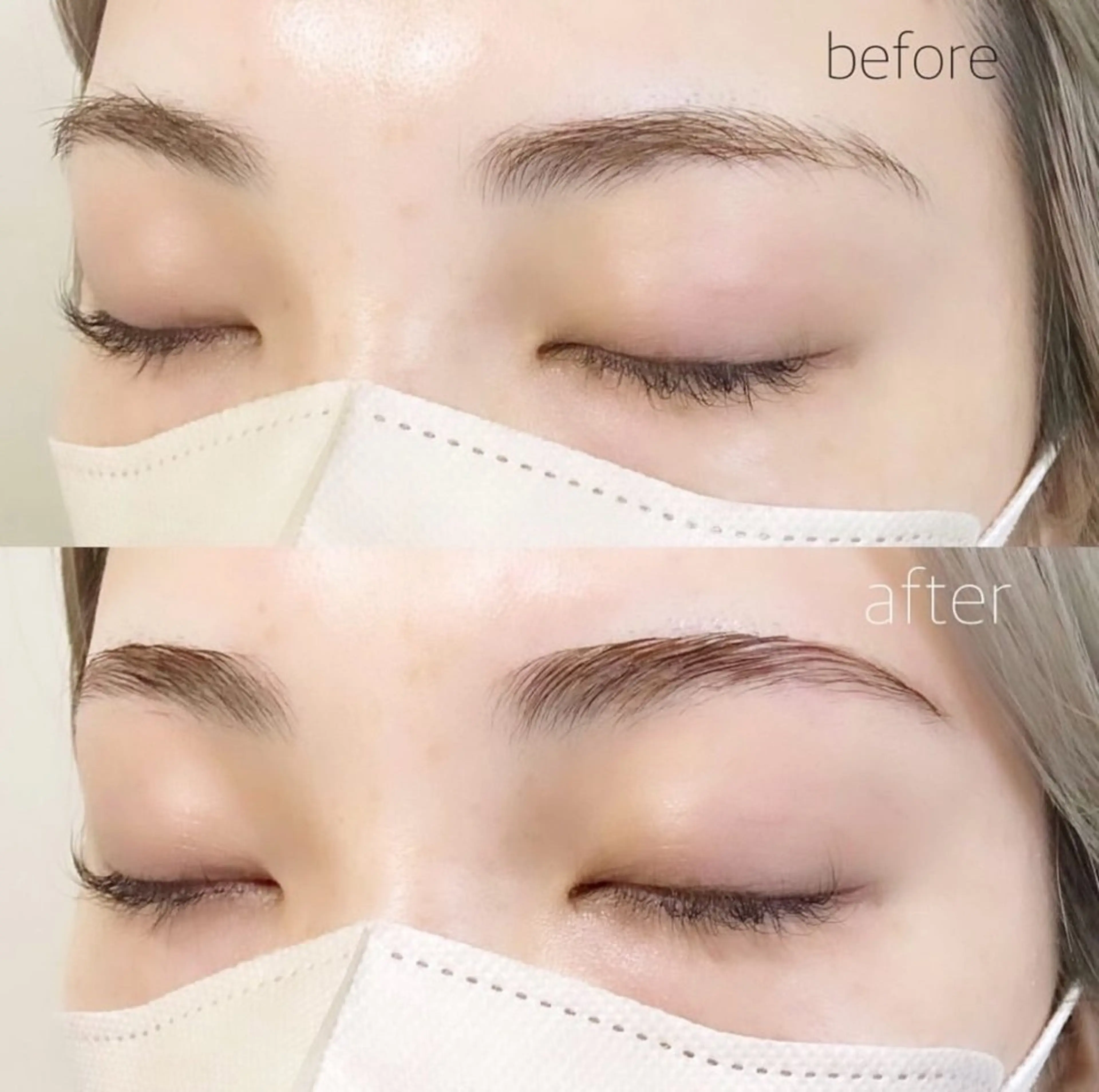 アイブロウ ハリウッドブロウリフト 眉毛ワックス脱毛 meMe anela yumiのマツエク・マツパデザイン