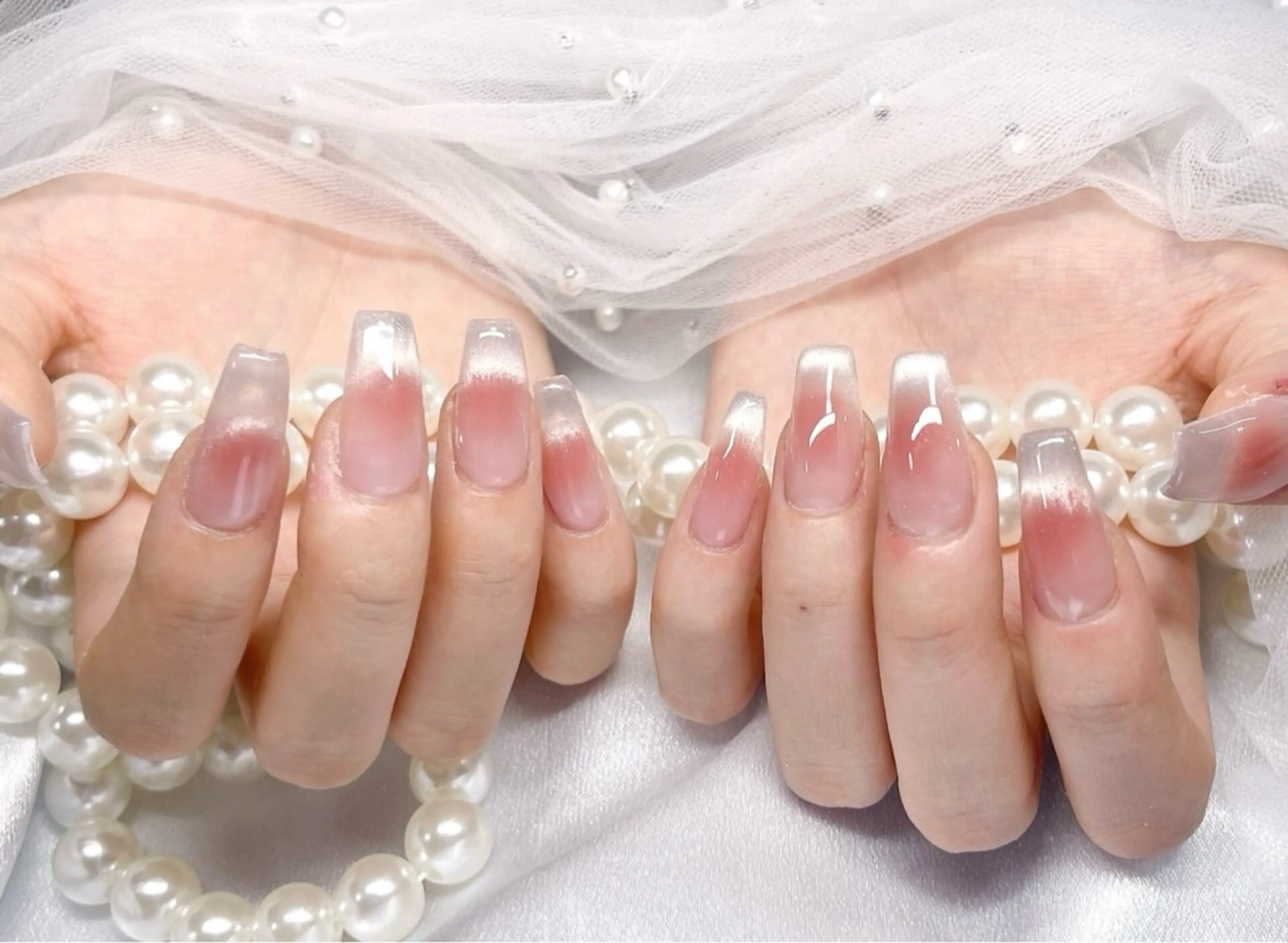 ネイル アートネイル チークネイル 長さ出し フラワーネイル フットネイル YK 美学院のネイルデザイン