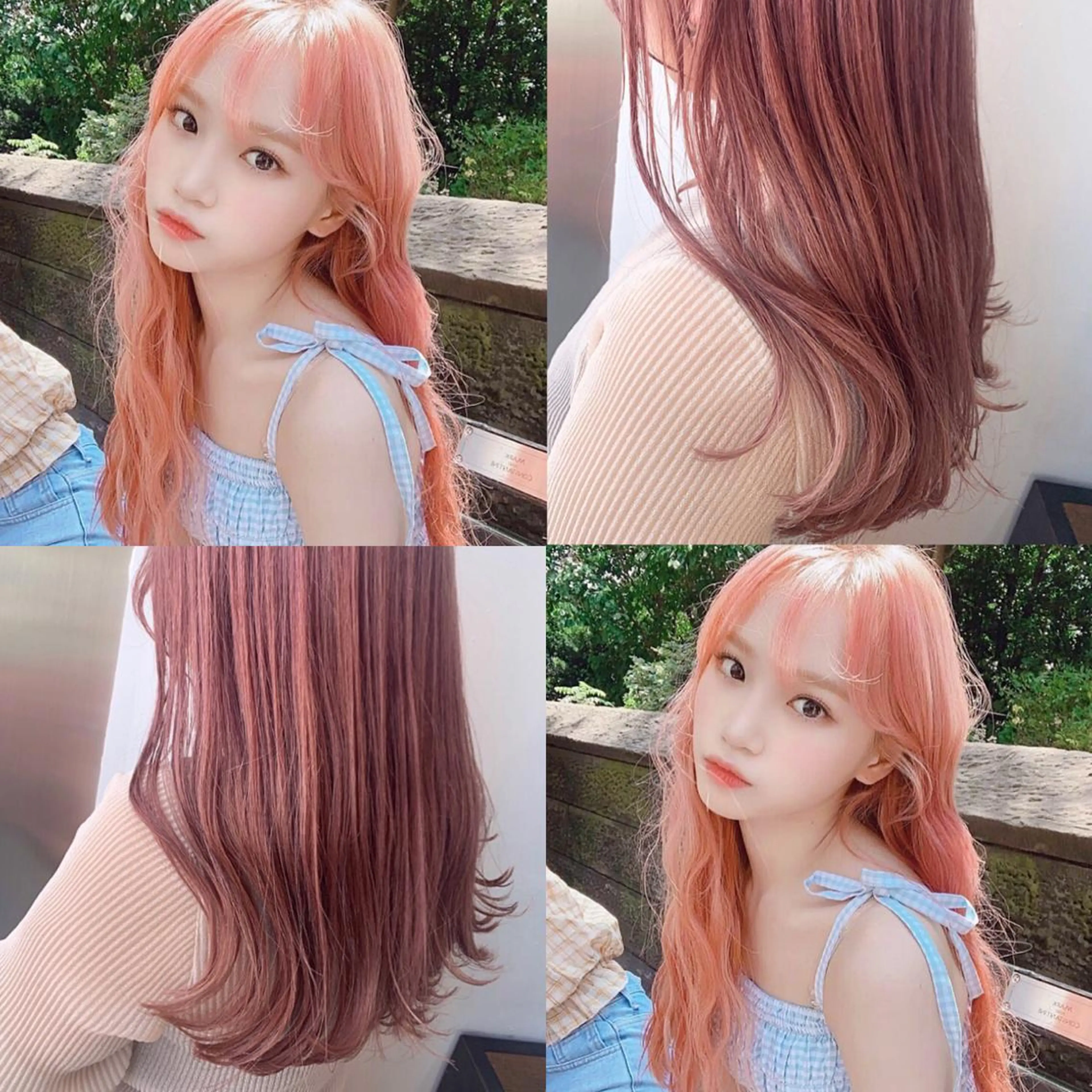 ロング カラー ハイトーンカラー ピンクカラー Sana / 韓国ヘア / カラーのヘアスタイル