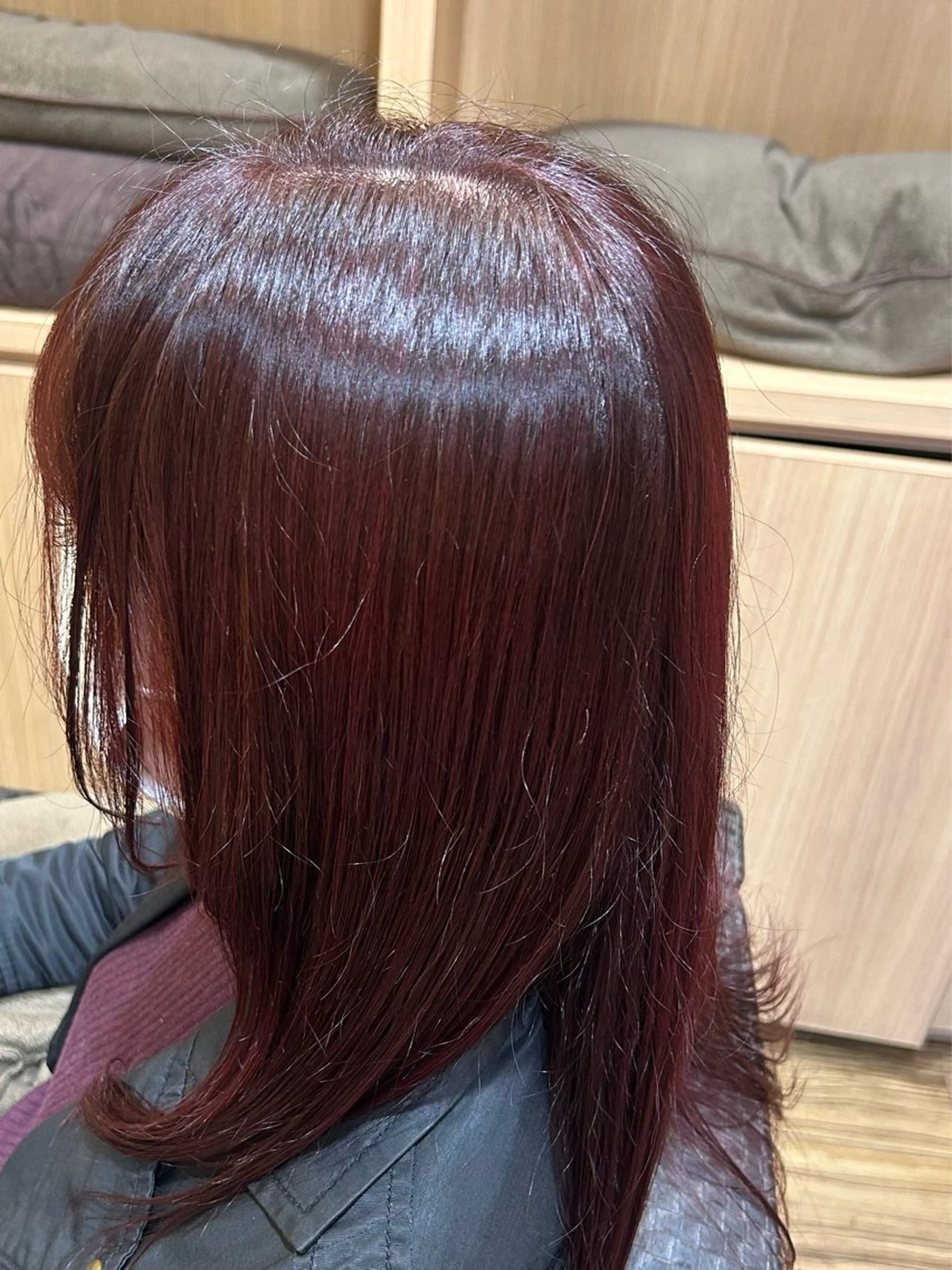 カラー ブラウンカラー レッドカラー 前田 亜由美のヘアスタイル