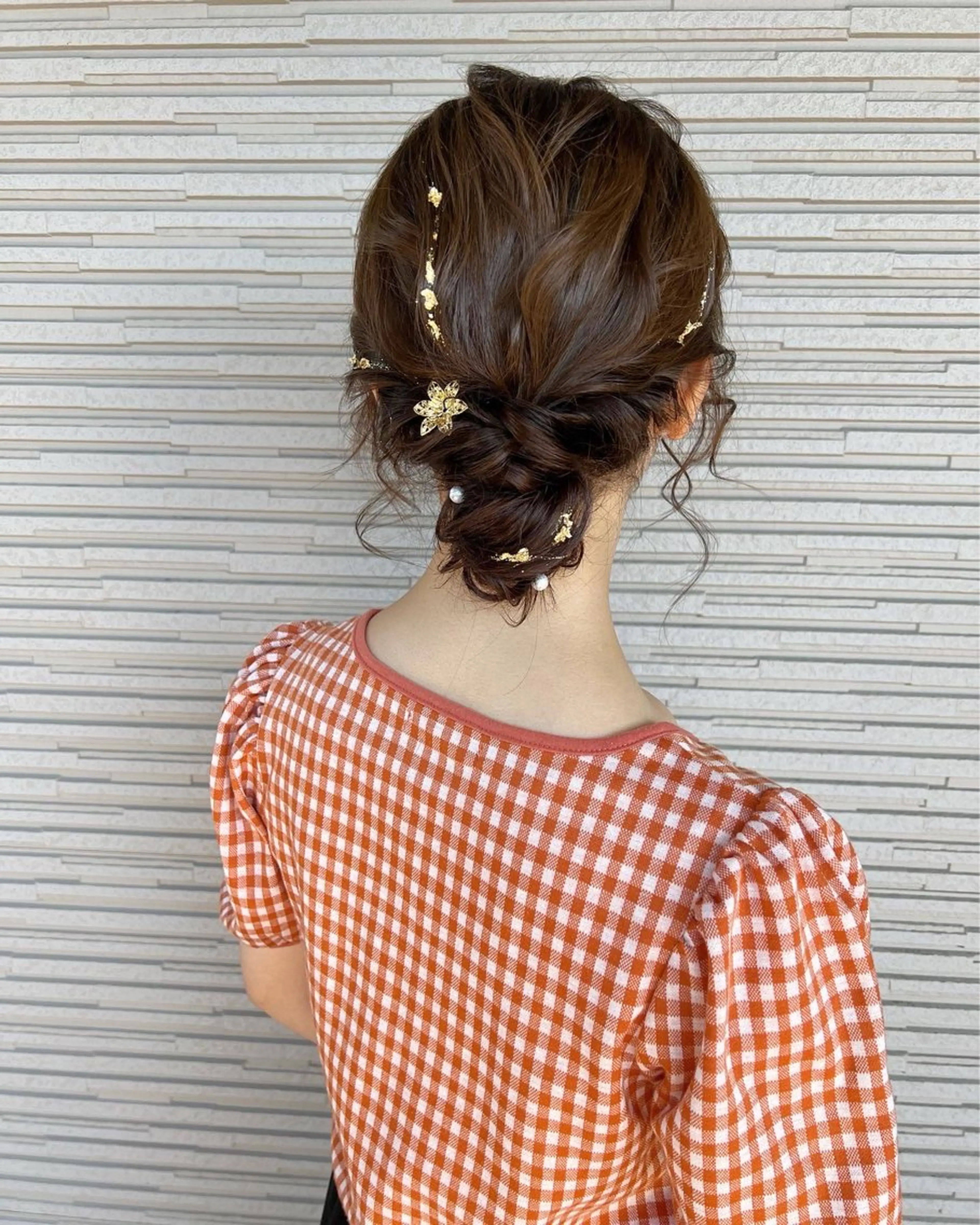 ヘアアレンジ 浴衣 ブリーチなしWカラー ヘアセット🎀はるかのヘアスタイル