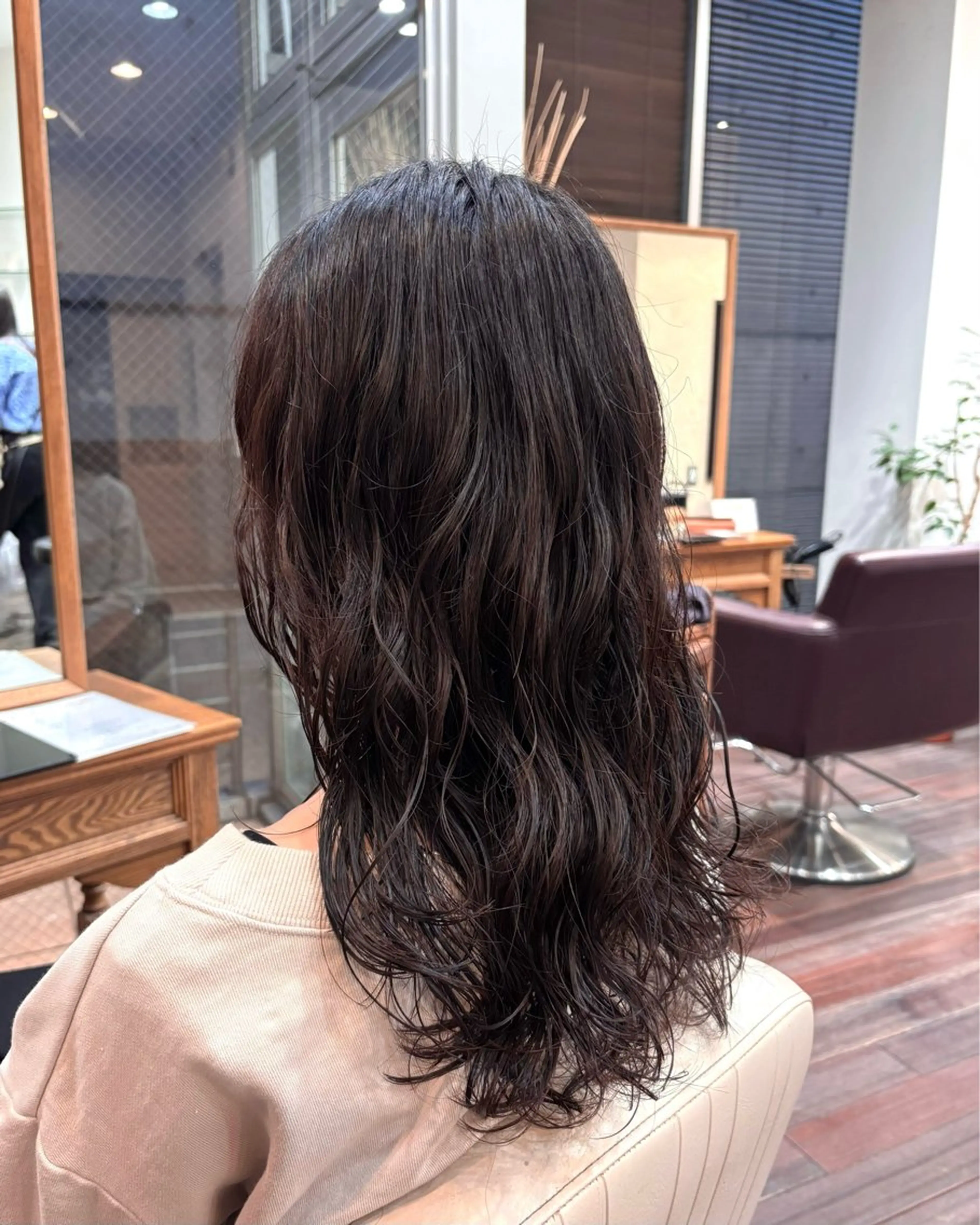 ロング パーマ デジタルパーマ カット パーマ かどたはるな レイヤー/パーマのヘアスタイル