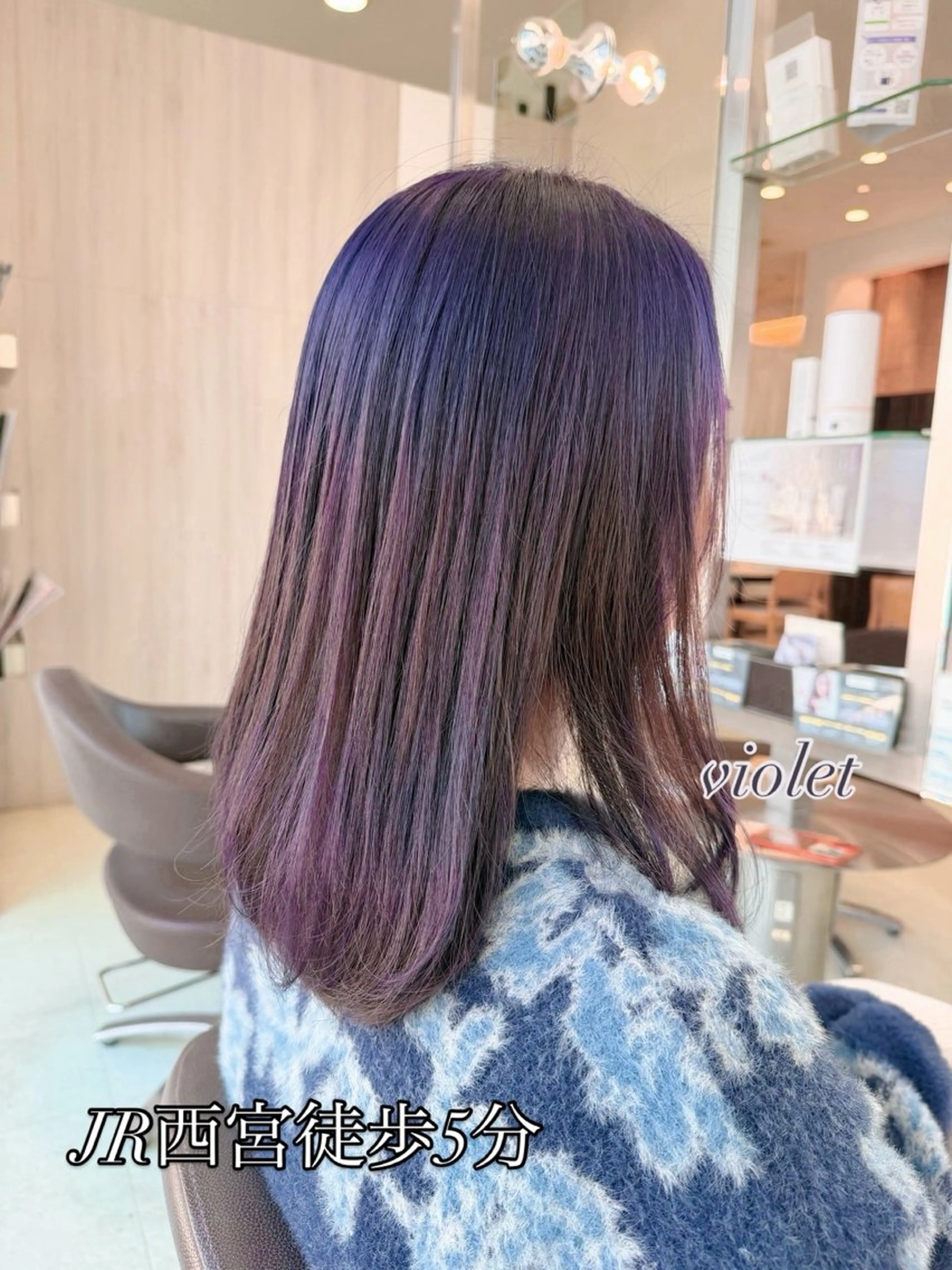 ミディアム カット ヘアカラー wil西宮レイヤー 西村徹のヘアスタイル