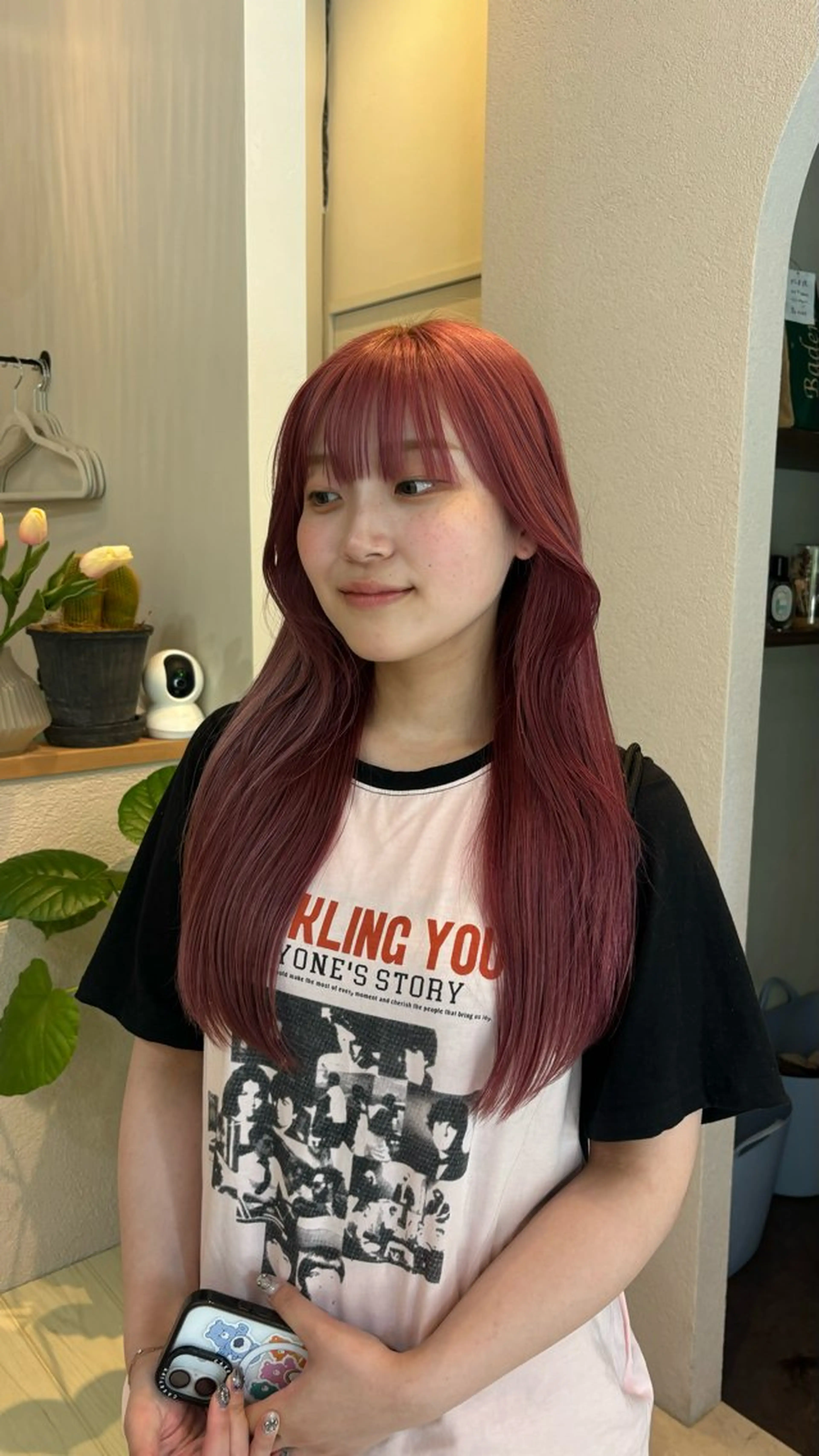 ロング カラー ピンクカラー Rinon所属・沖 真琴のヘアスタイル