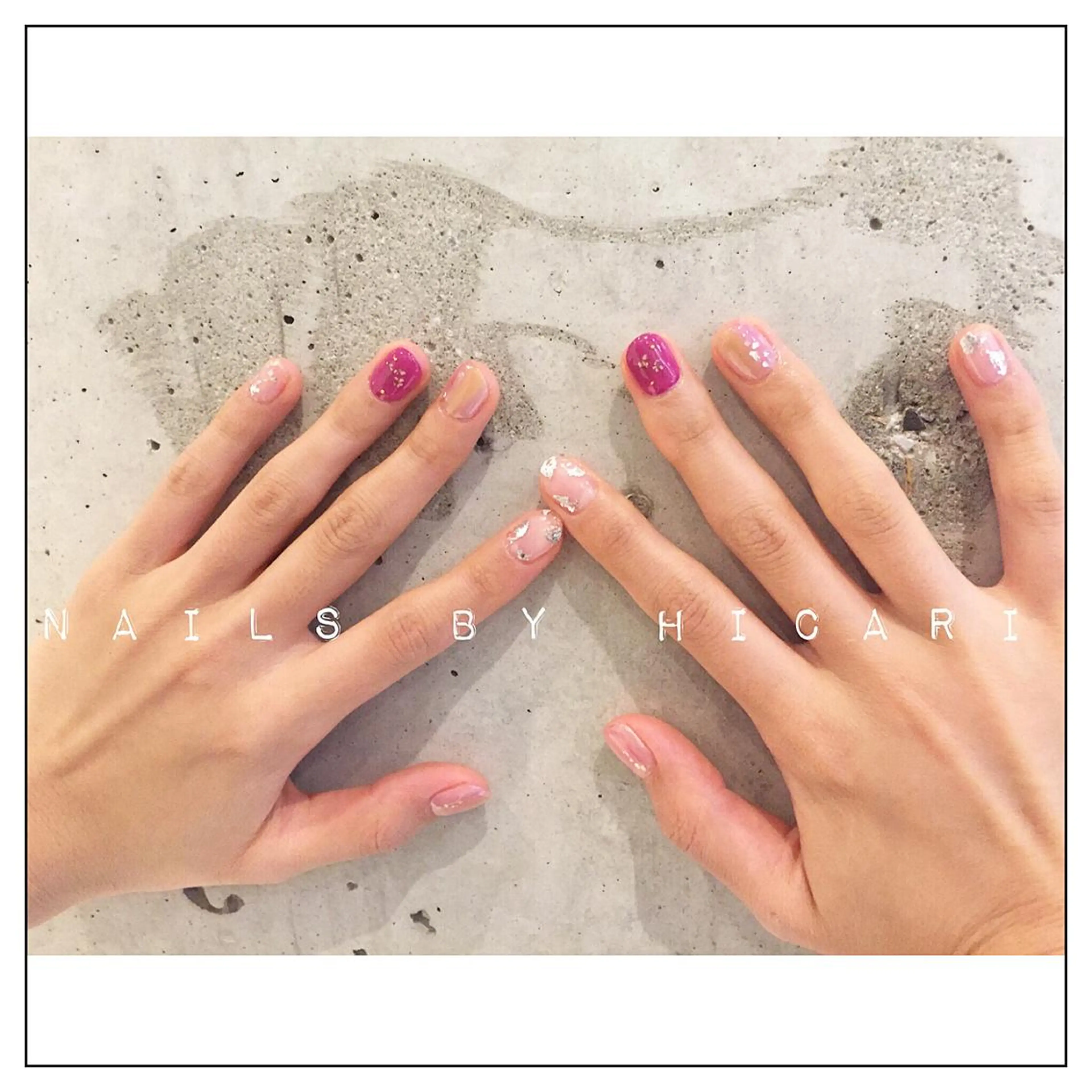 カラー ネイル マツエク・マツパ ジェルネイル ニュアンスネイル パラジェル illum hicariのネイルデザイン