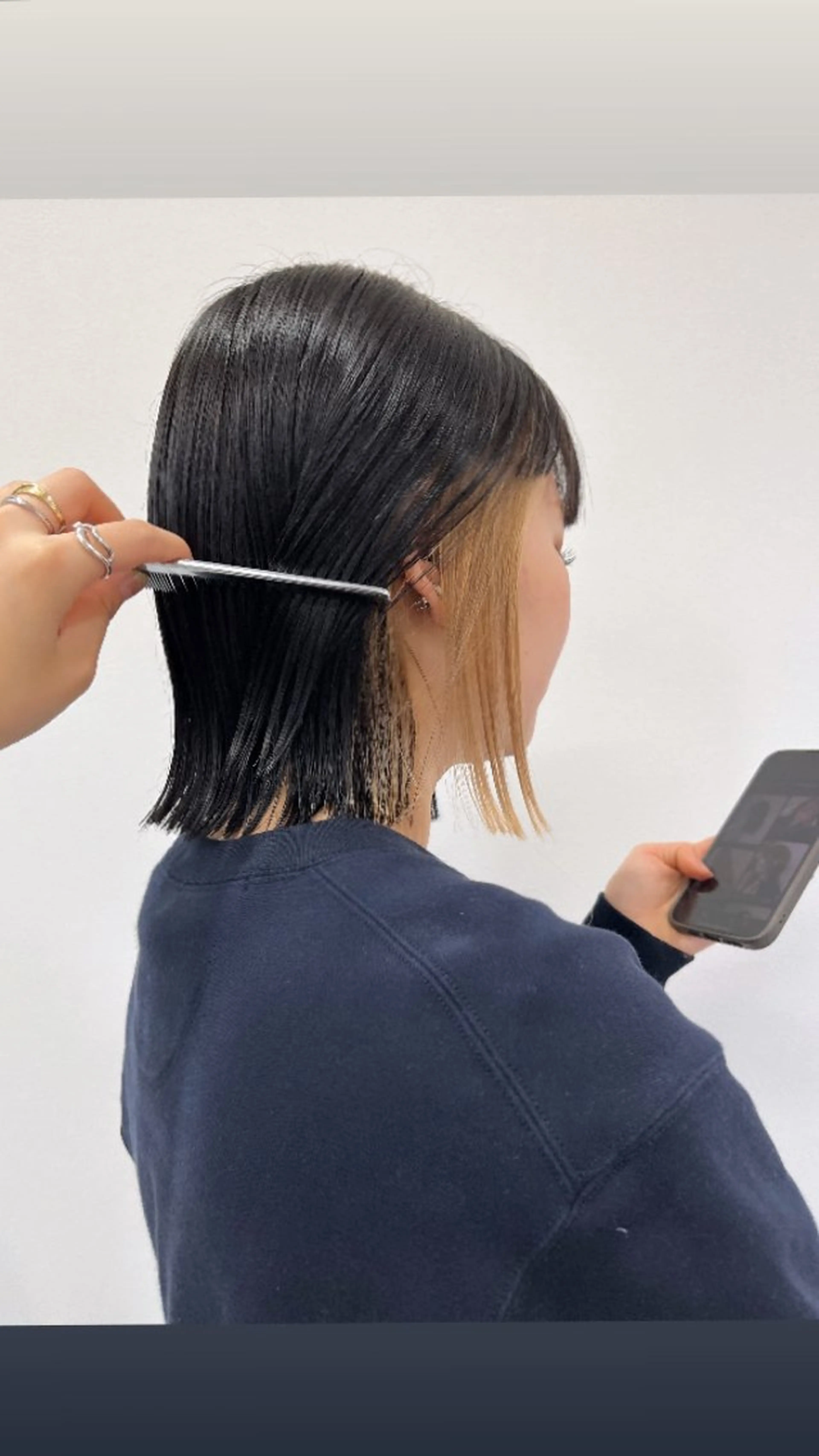 カラー ショート インナーカラー ボブ ルプラボウ　小野寺 菜穂/豊橋/パーマのヘアスタイル