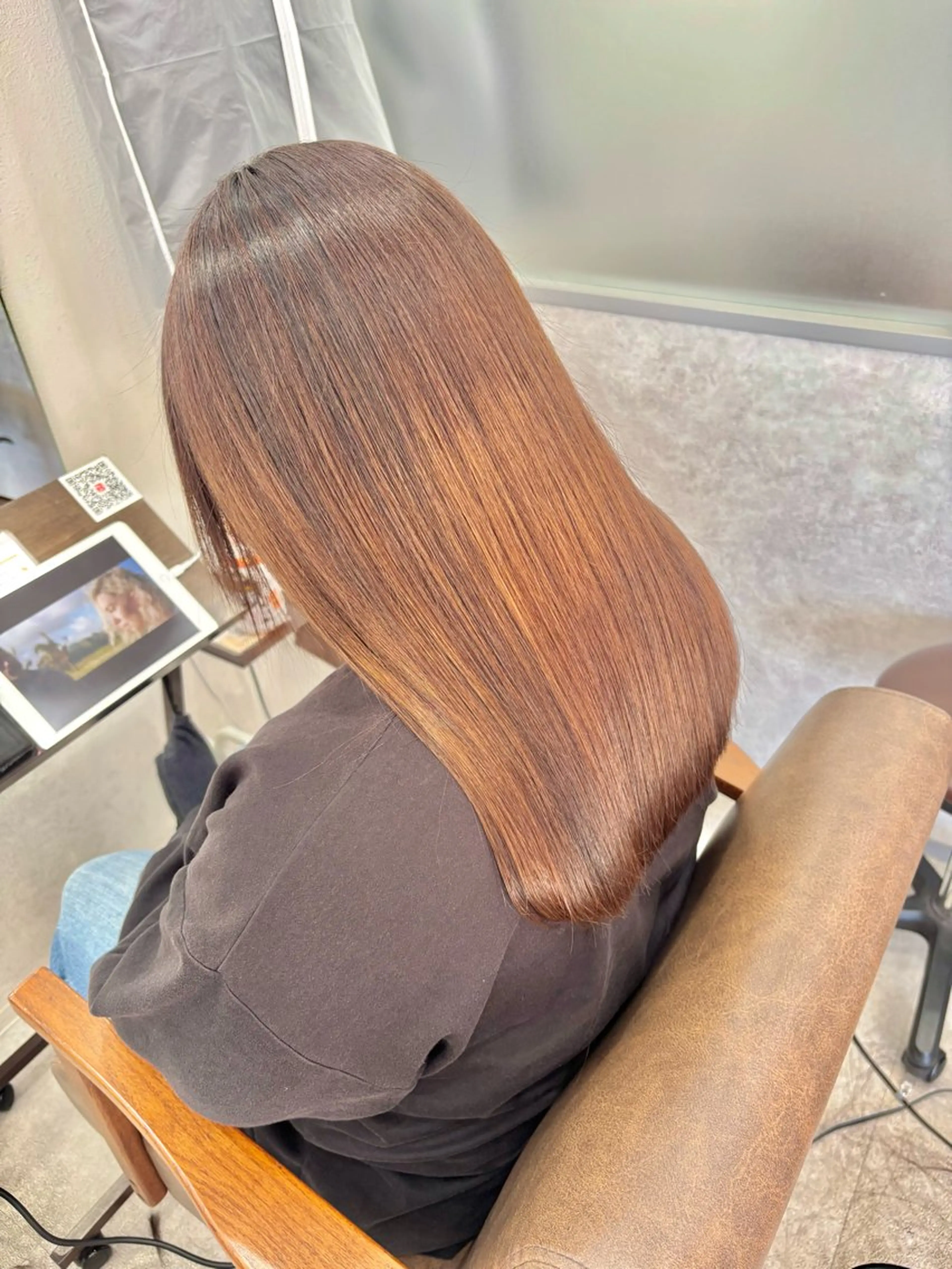 ミディアム カット 縮毛矯正 トリートメント 久保田康雅　辻堂 髪質改善×縮毛矯正のヘアスタイル