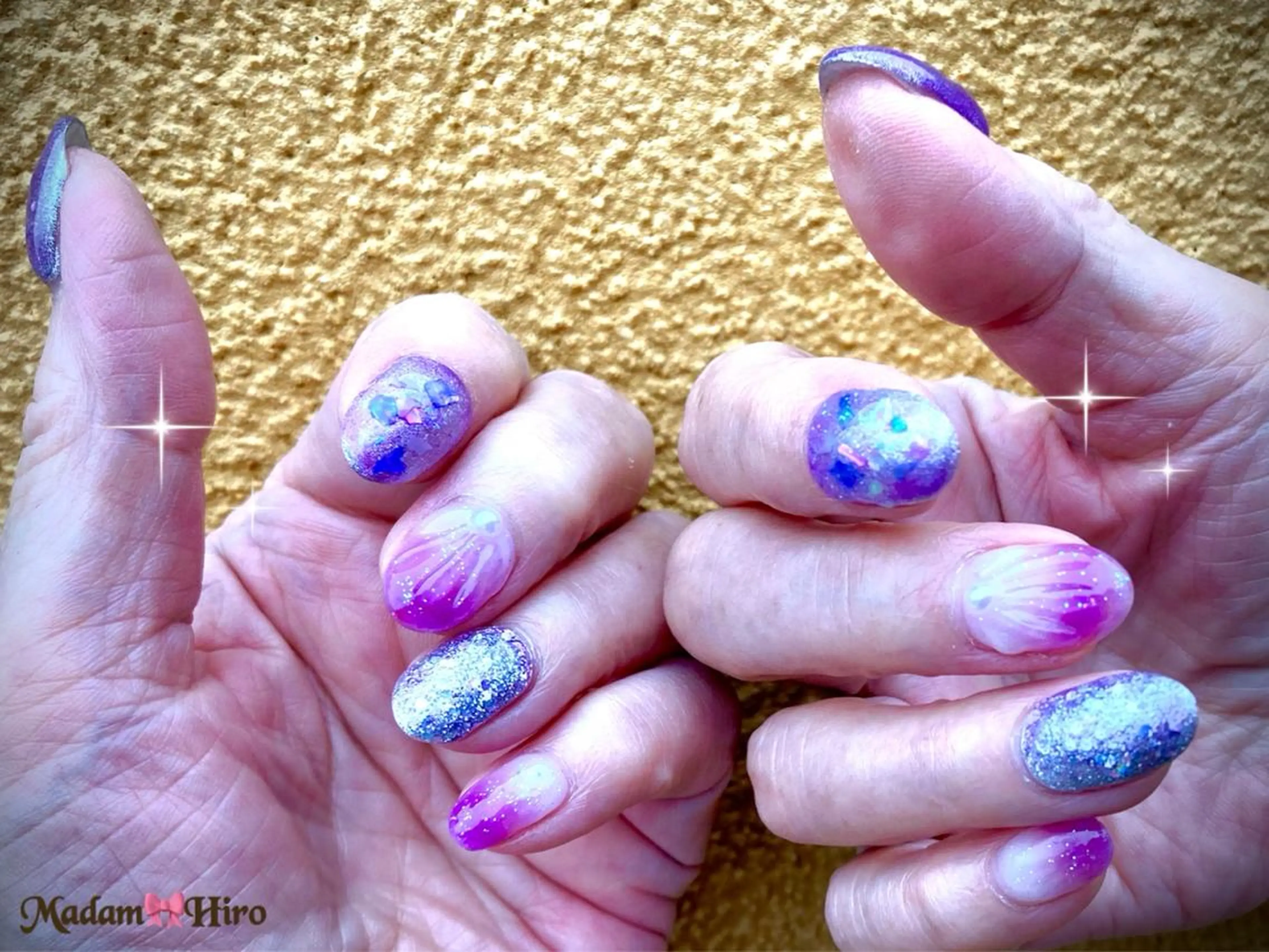 ネイル パープル Lianネイル 寛子Lianのネイルデザイン