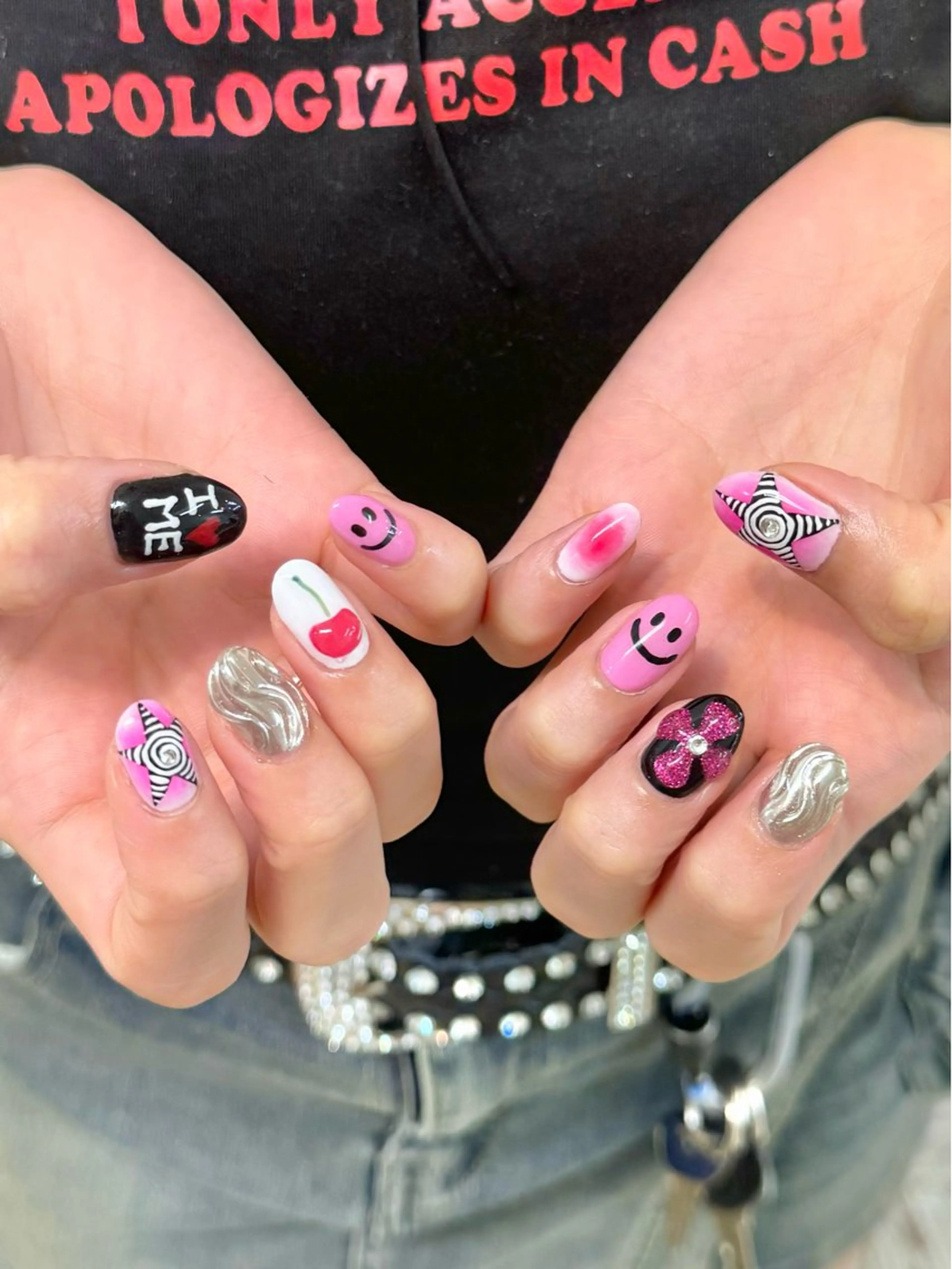 ご新規様価格！【自爪】10本アート放題　長さ出し3本以上ある方は長さ出しの方からお願い致します。の写真