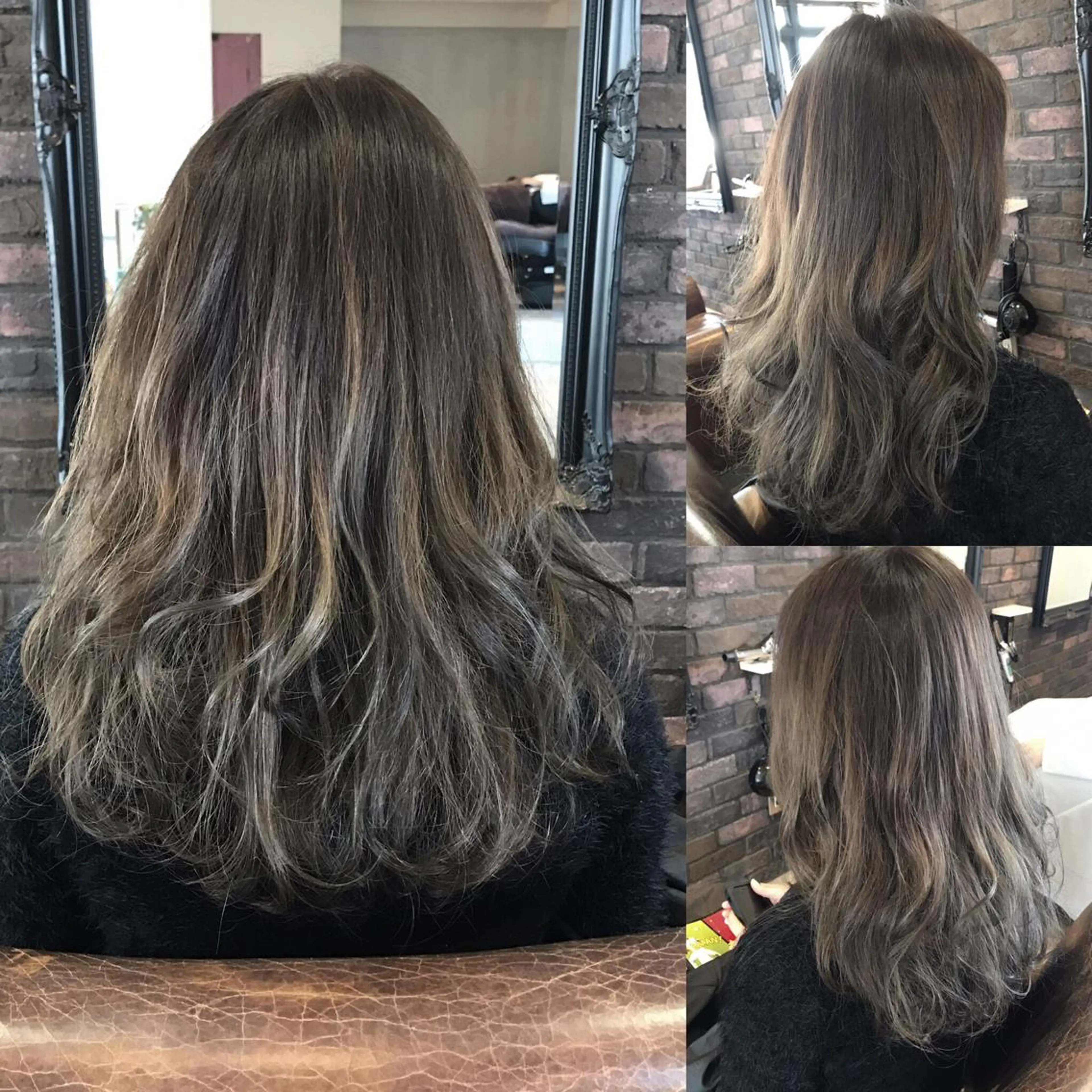 セミロング カラー ヘアアレンジ グラデーションカラー olga所属・松尾謙佑【ハイライト LEDエクステ】のヘアスタイル