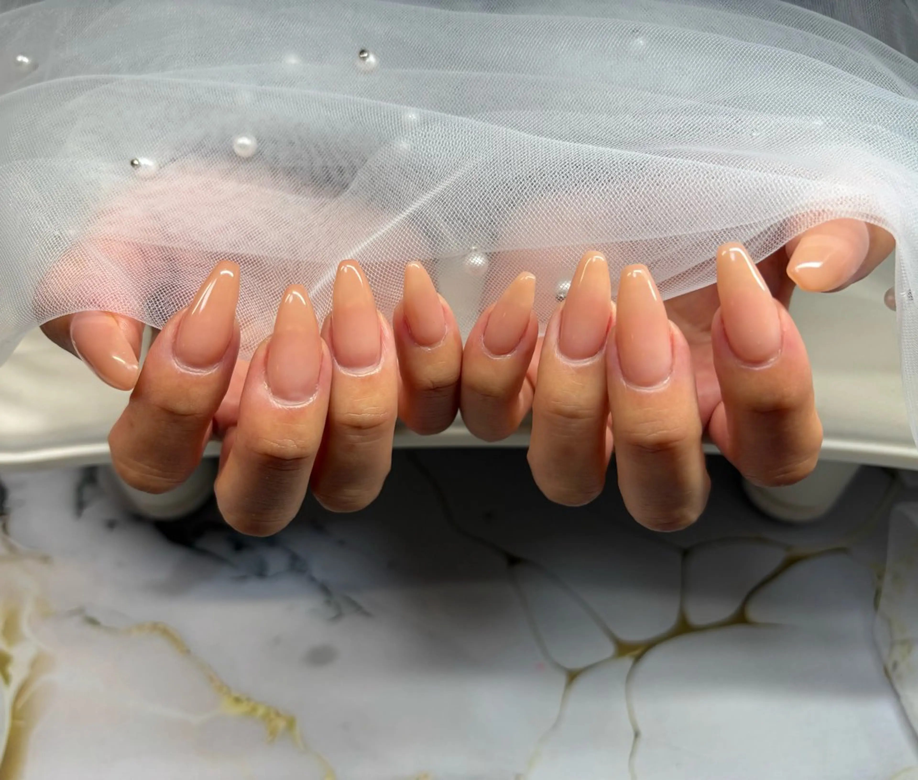 ネイル 氷ネイル・うるうるネイル ワンカラーネイル 門真市ネイルサロン♡ KUMI.HANAのネイルデザイン