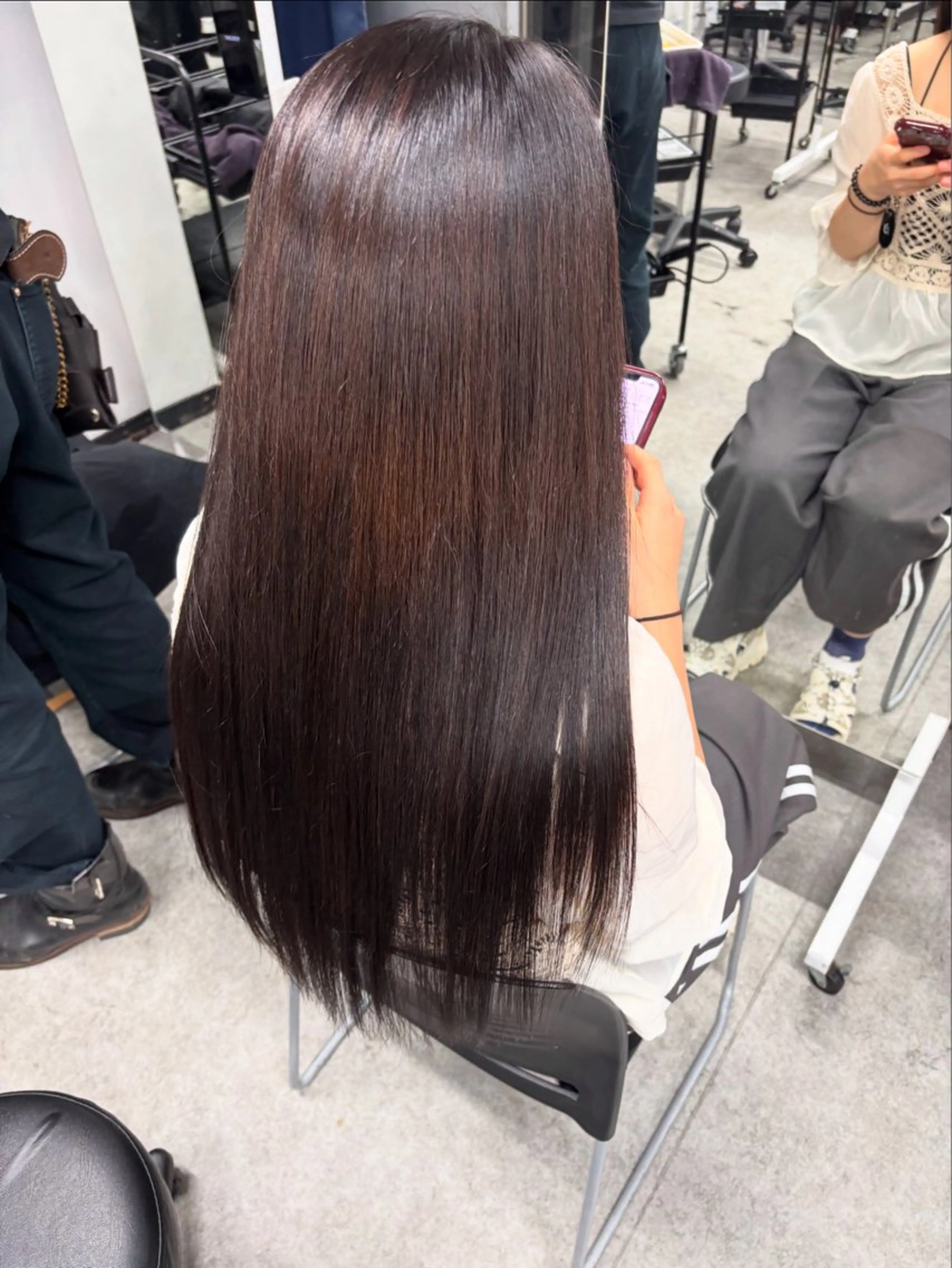 ロング カラー y2k✩︎⡱レイヤー ウルフ/オリーブ🍀のヘアスタイル