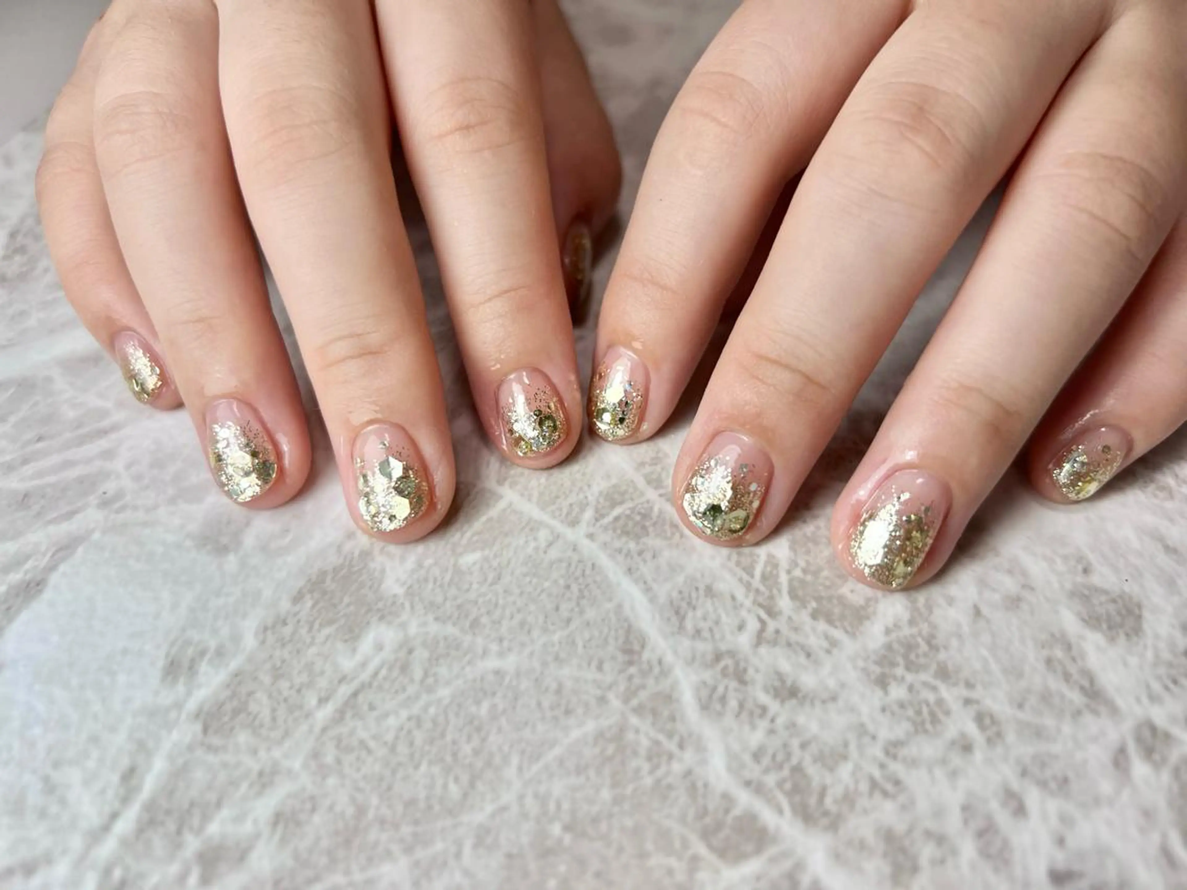 ネイル ラメ(グリッター) ラメグラデーション ハンドネイル フットネイル matao nailのネイルデザイン