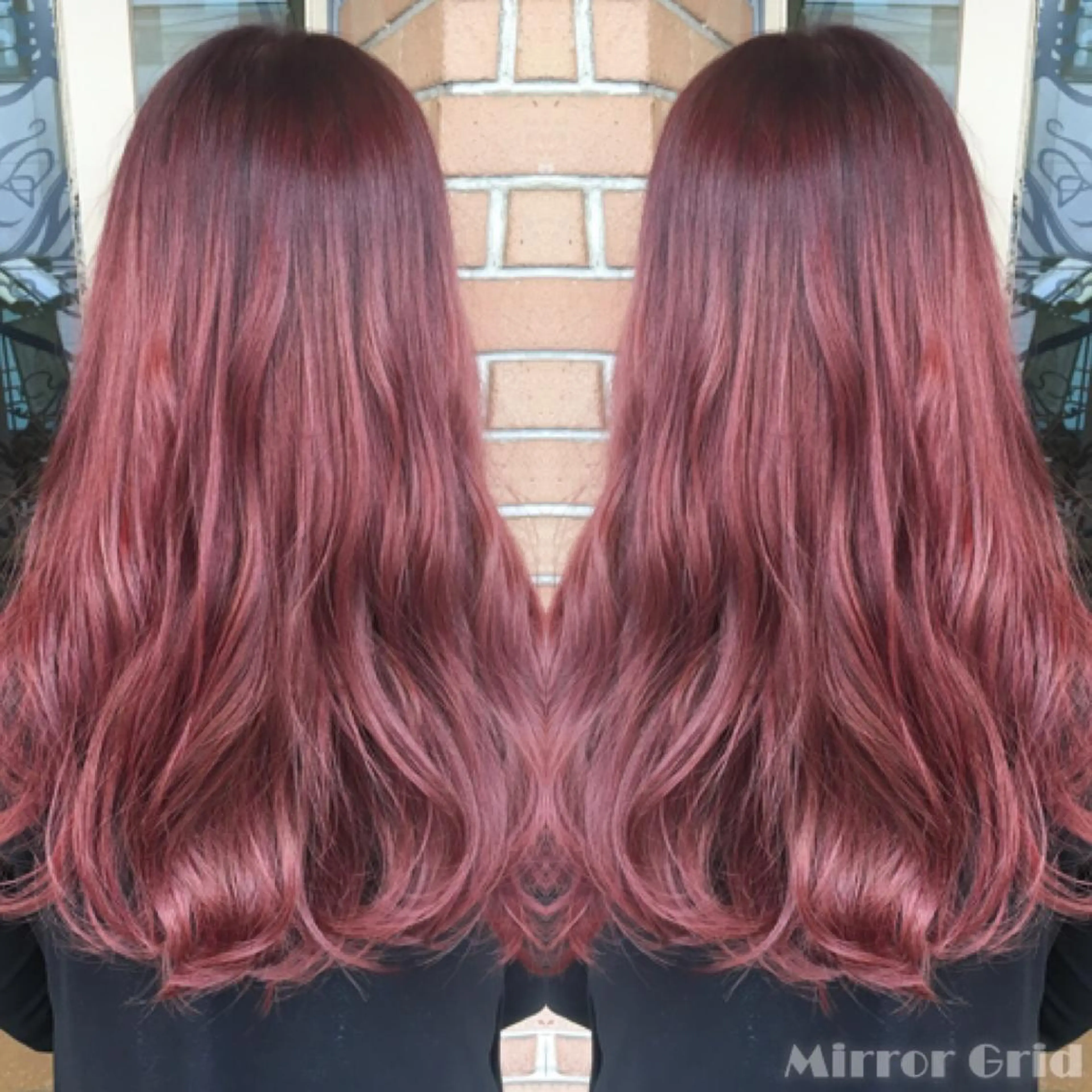 ロング カラー グラデーションカラー ラベンダーカラー ピンクカラー ピンクラベンダー 北條 優輝のヘアスタイル