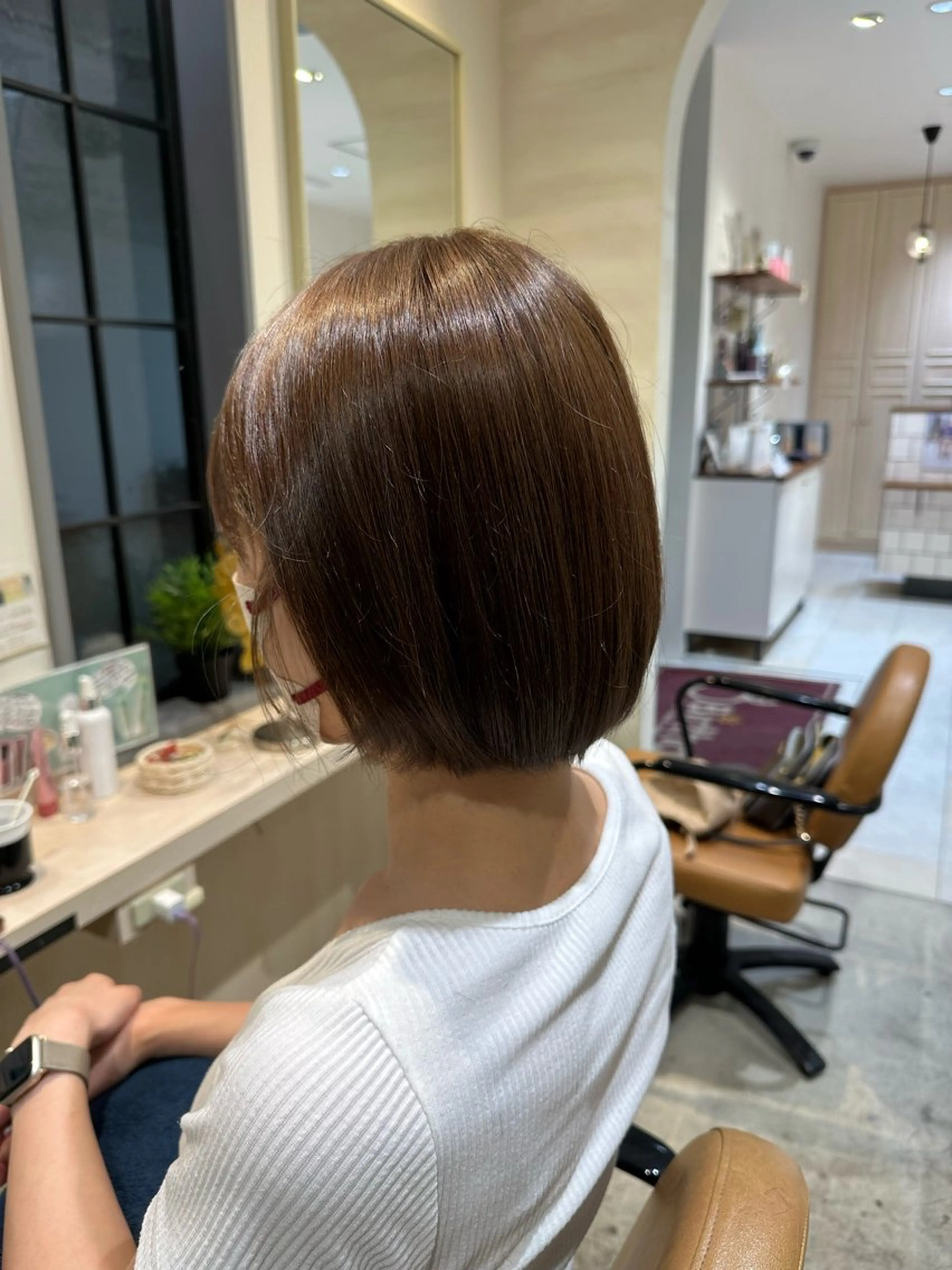 人気No.1✨️《全体ワンカラー・白髪染めのみ》カットカラーモデルの写真