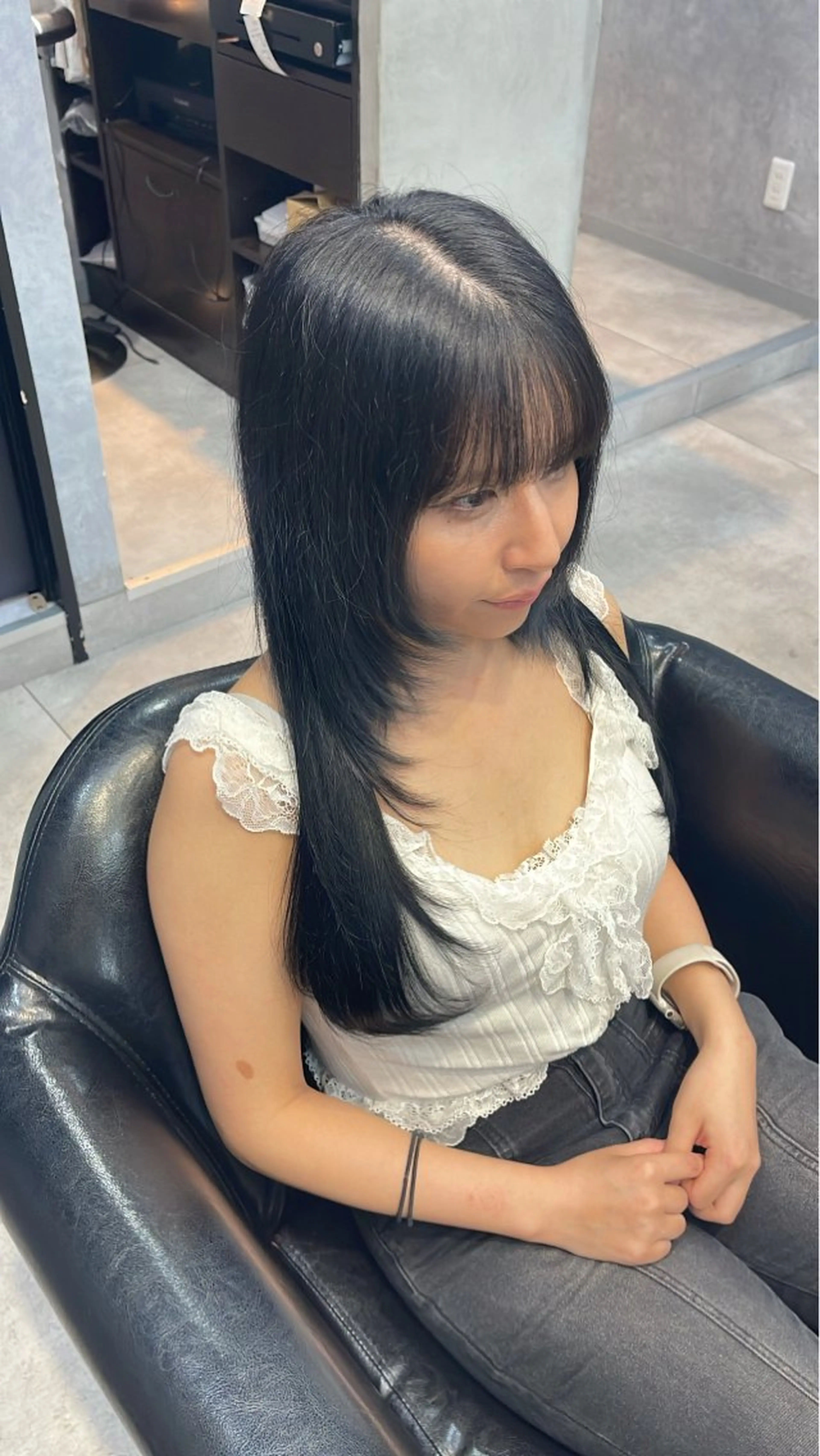 セミロング エクステ レイヤーカット エクステ 原宿/表参道/ プルエクステ/そらのヘアスタイル