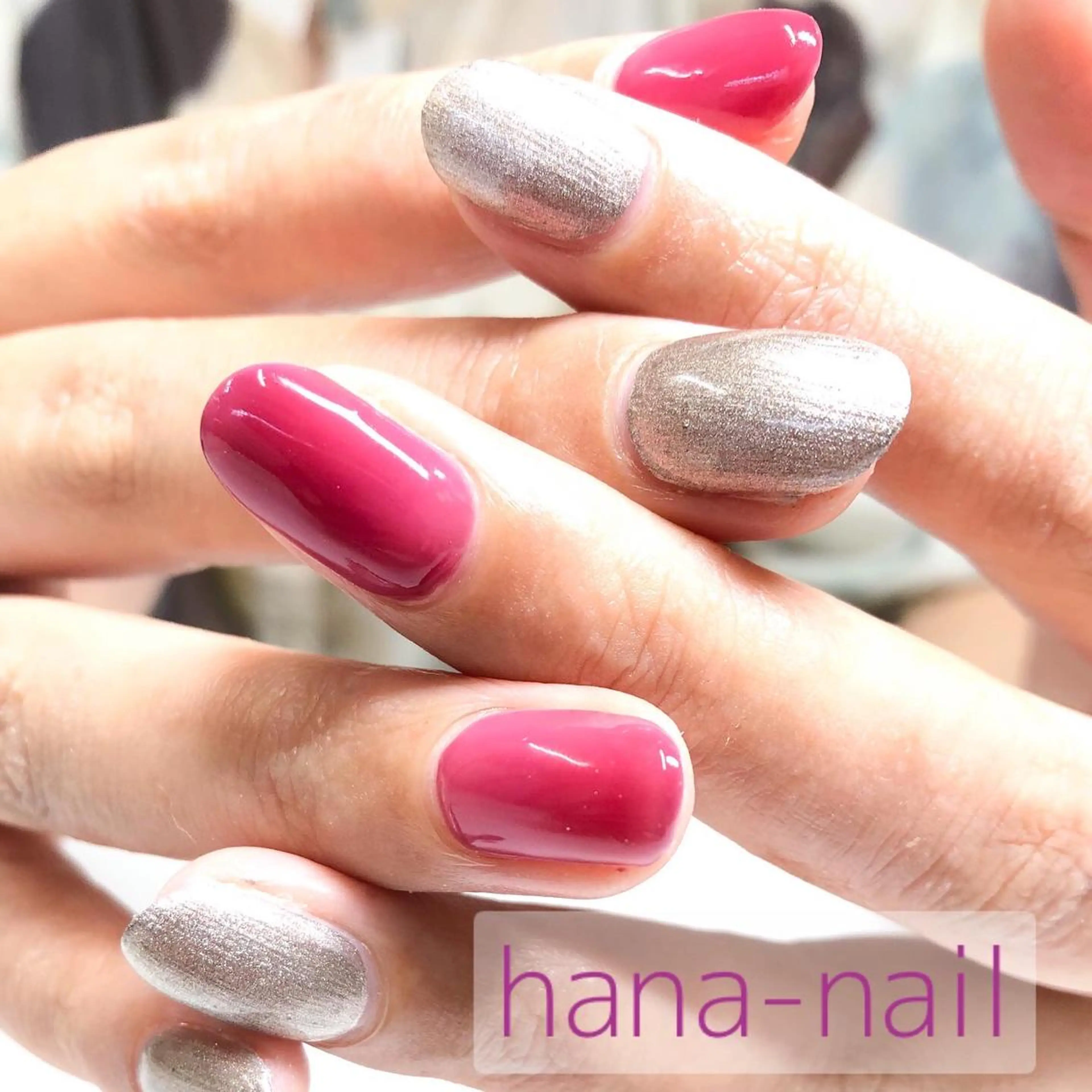 ネイル アートネイル ラメ(グリッター) ワンカラーネイル Kao hana-nailのネイルデザイン