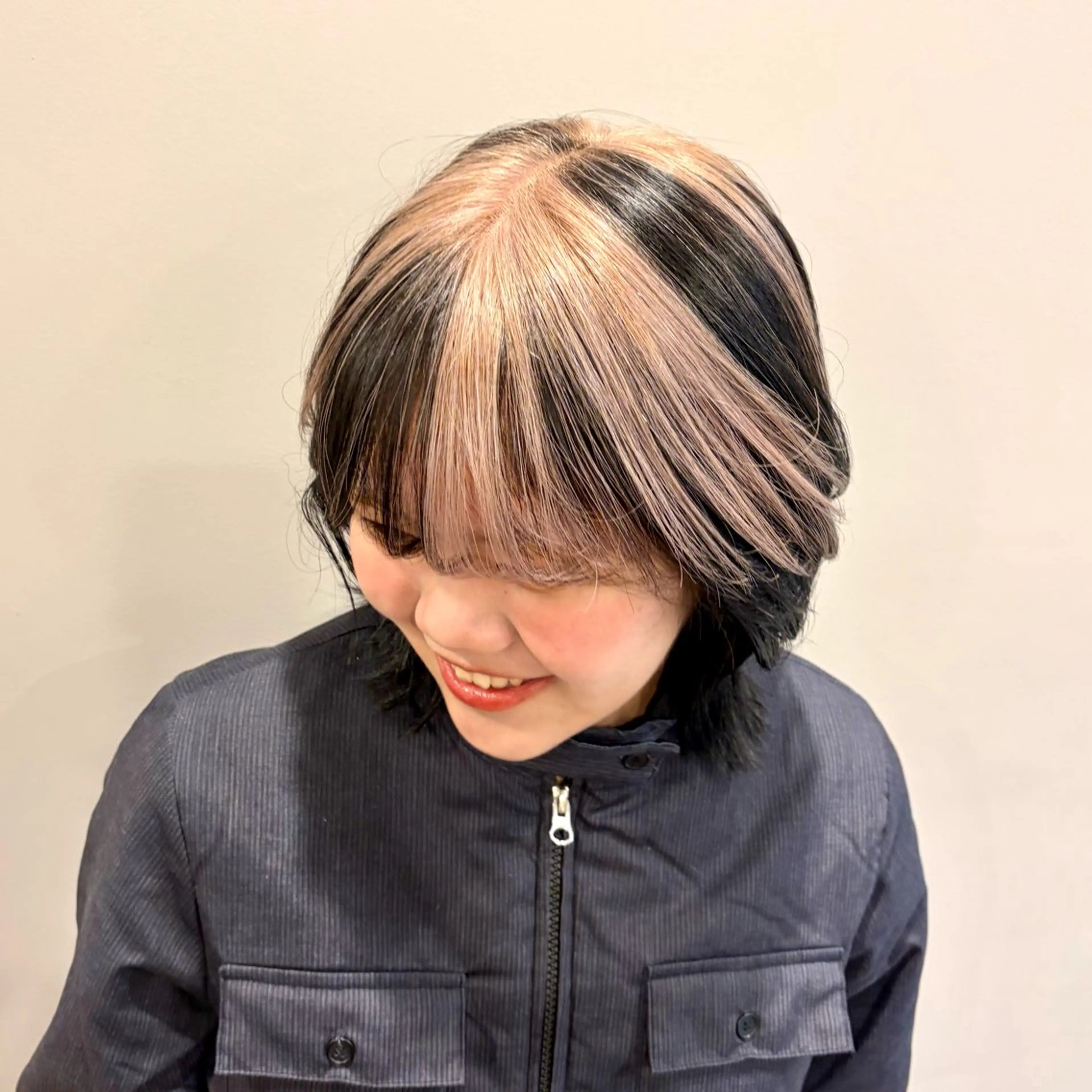 ミディアム ヘアカラー 多田 望花のヘアスタイル