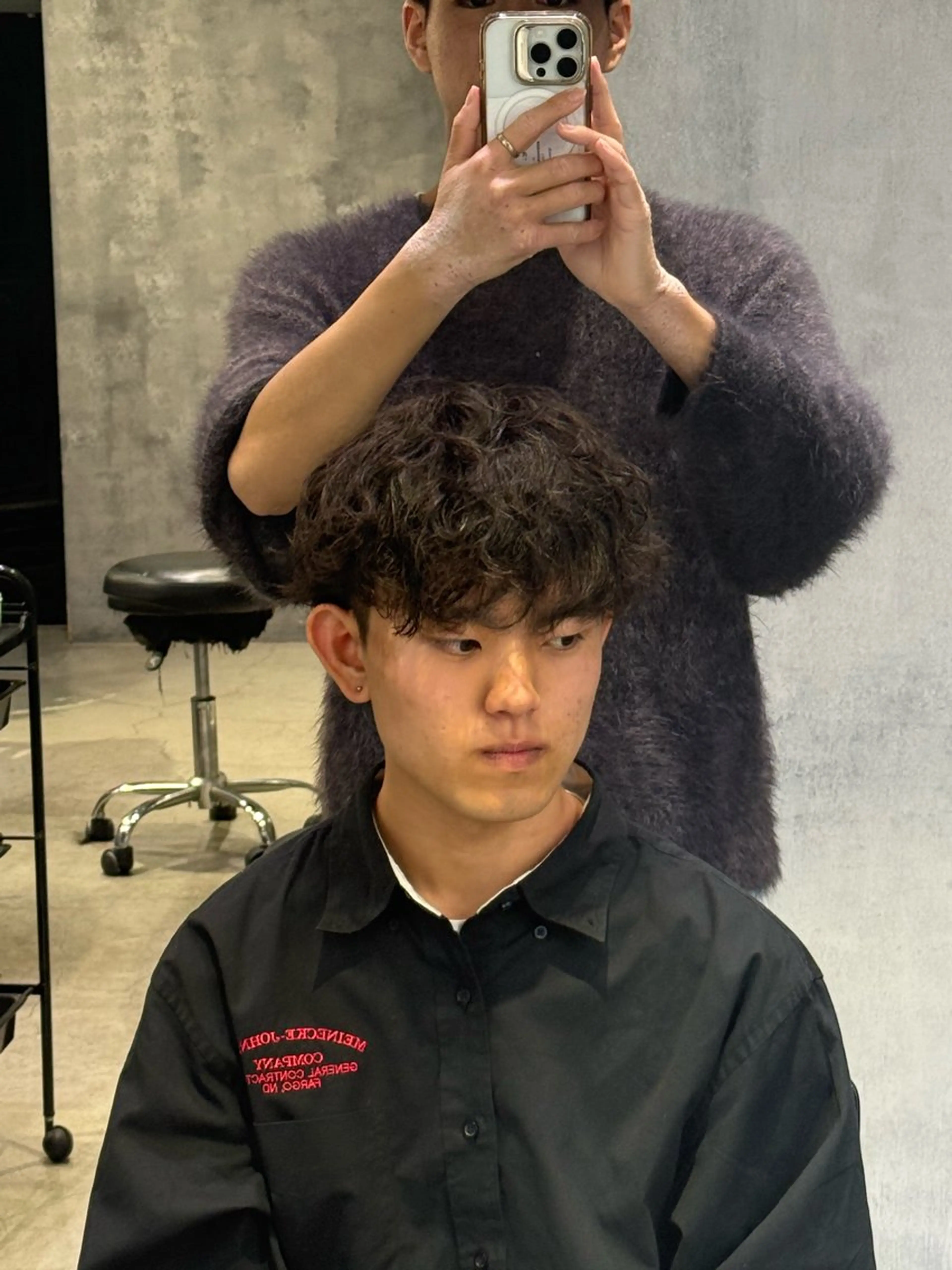 パーマ メンズ メンズパーマ カット パーマ 曲がる縮毛矯正/メン ズパーマ/シュントのヘアスタイル