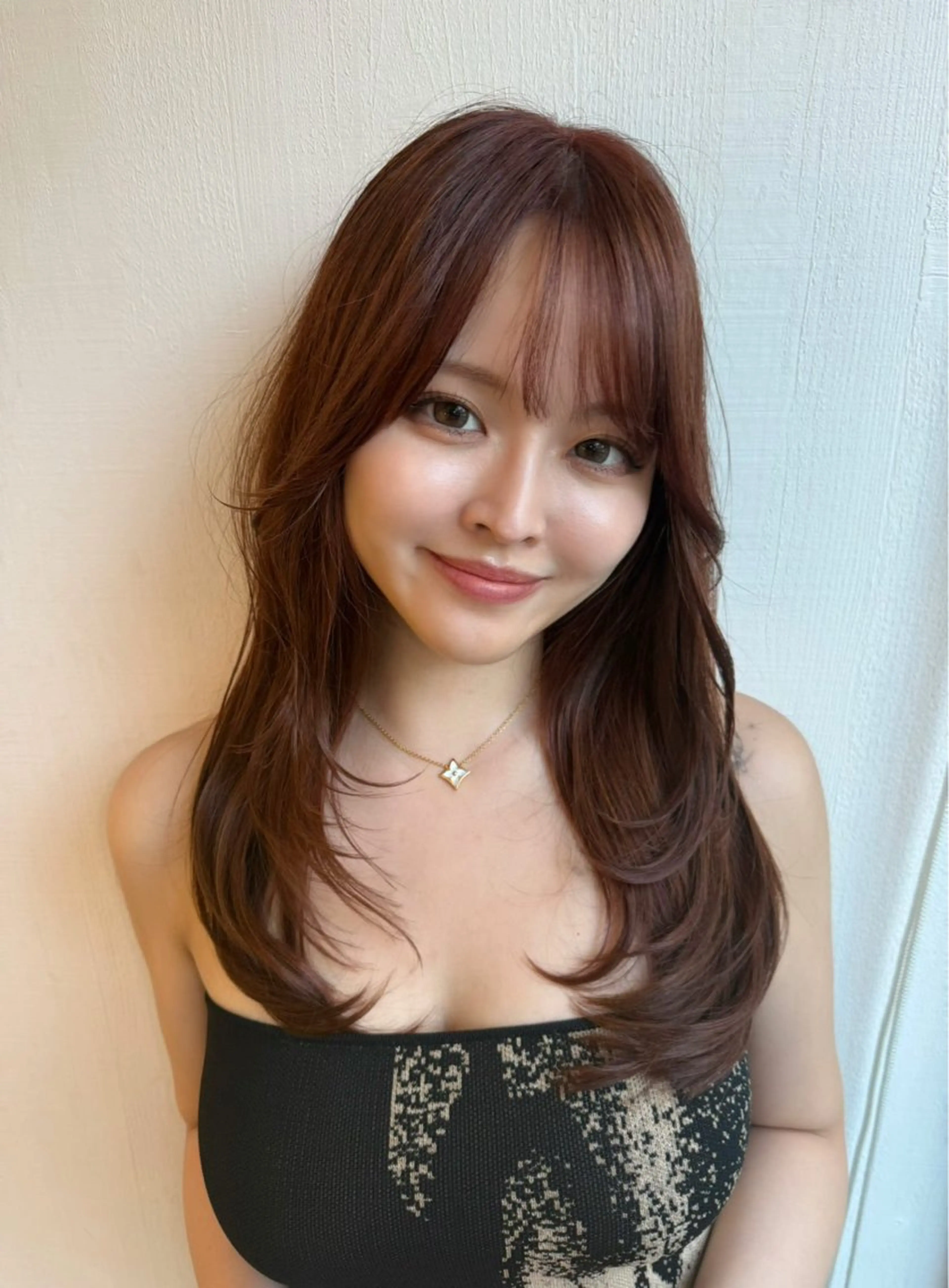 ロング カラー LucksiMie 銀座店所属・【韓国　レイヤー 髪質改善✨】かずのヘアスタイル