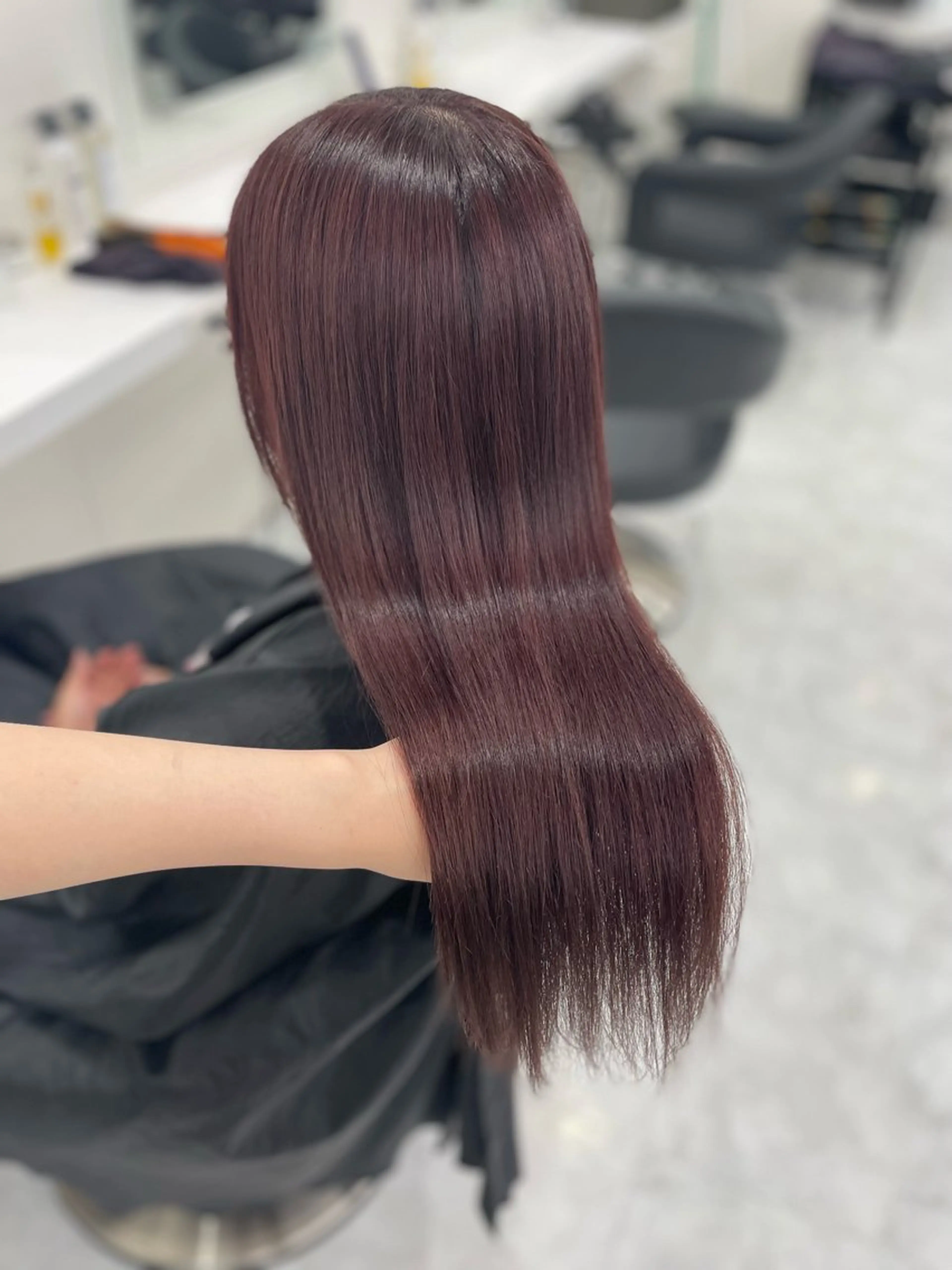 セミロング カット ヘアカラー トリートメント ヘッドスパ 🪞韓国🤍大人っぽ 艶髪🤍FRUITSのヘアスタイル