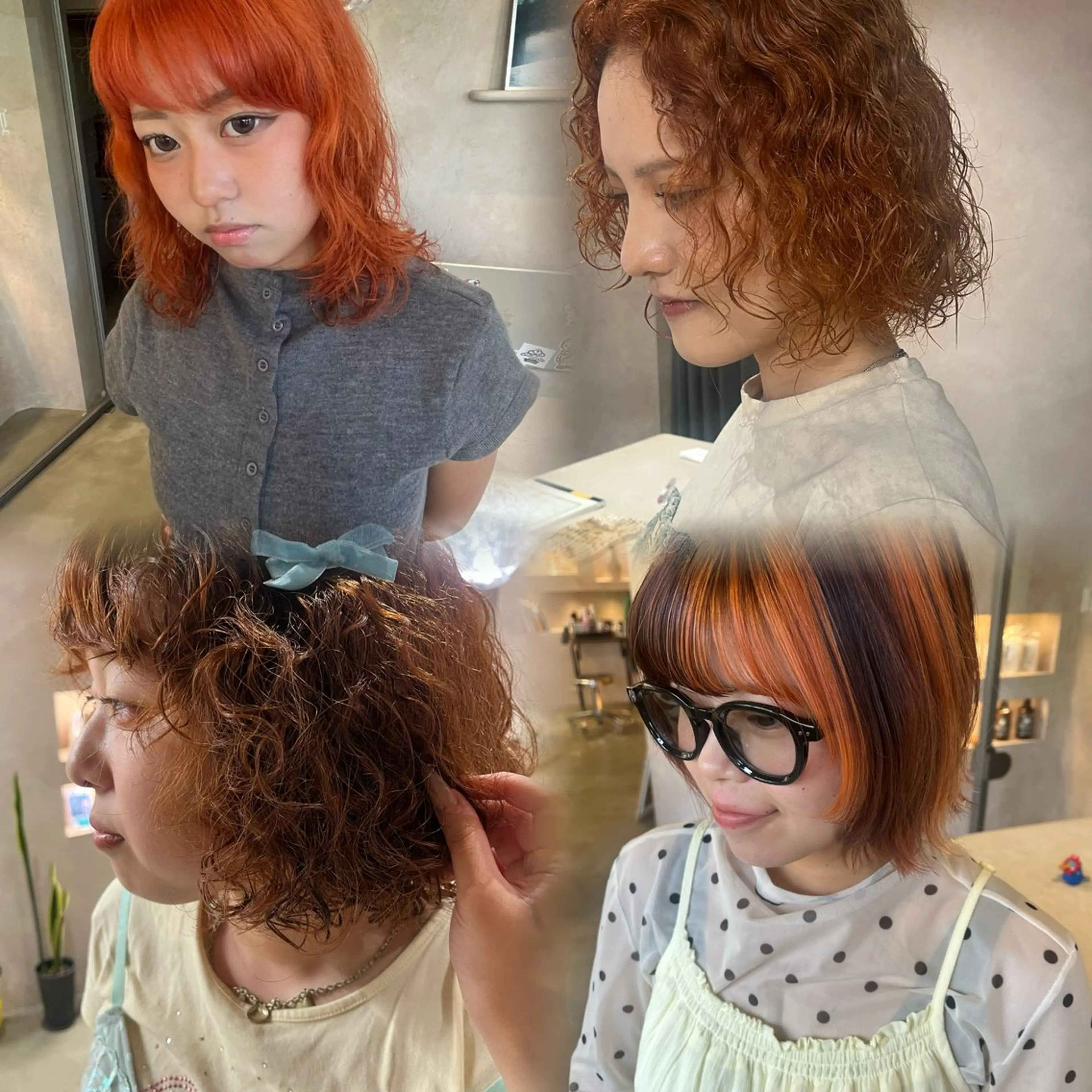 ミディアム カラー ブラウンカラー オレンジ ヘアカラー Bërg所属・Bërg mimi ‎ ౨ৎ⋆のヘアスタイル