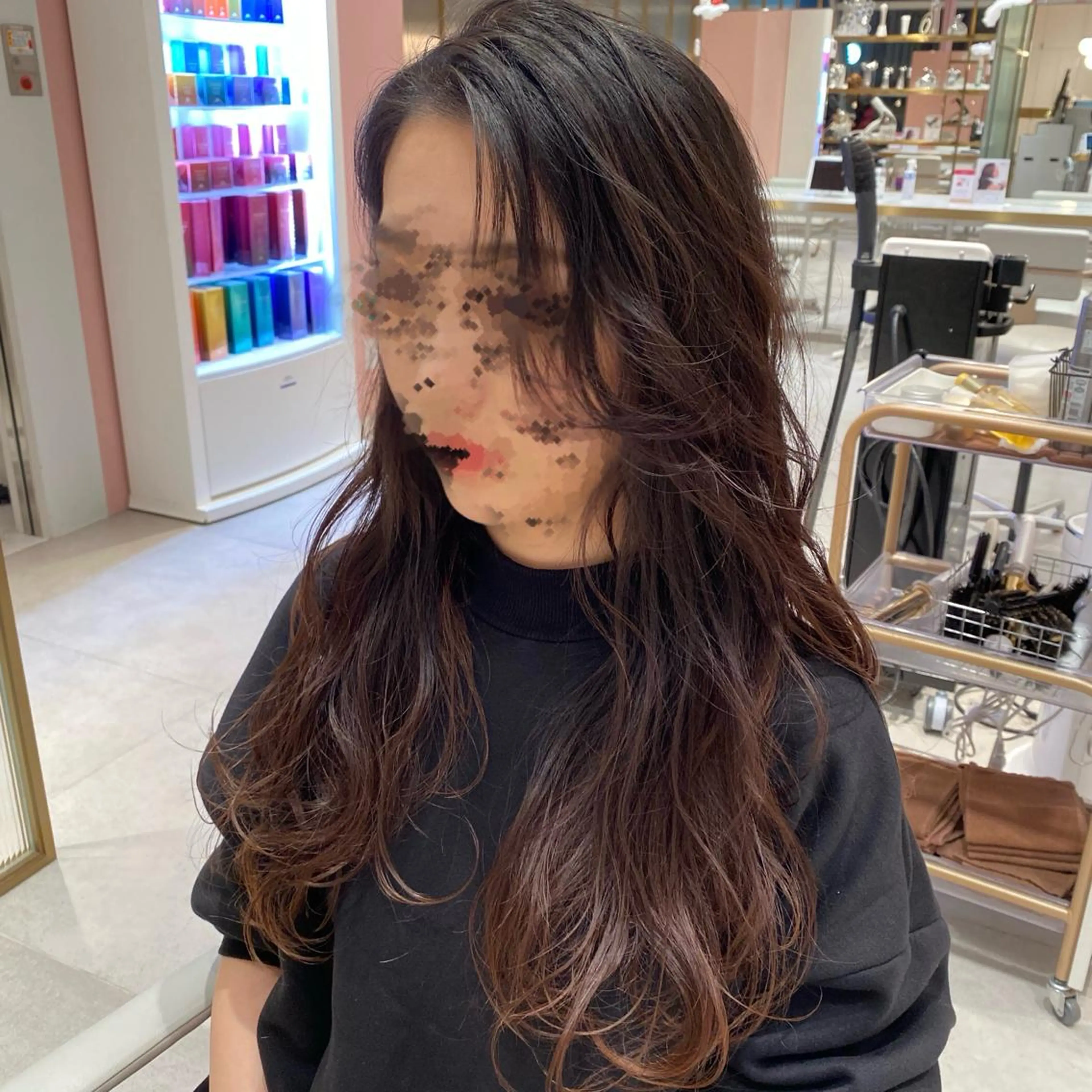 ロング カラー パーマ ヘアアレンジ カット ヘアカラー 小野寺瑞希 /最小顔カットのヘアスタイル