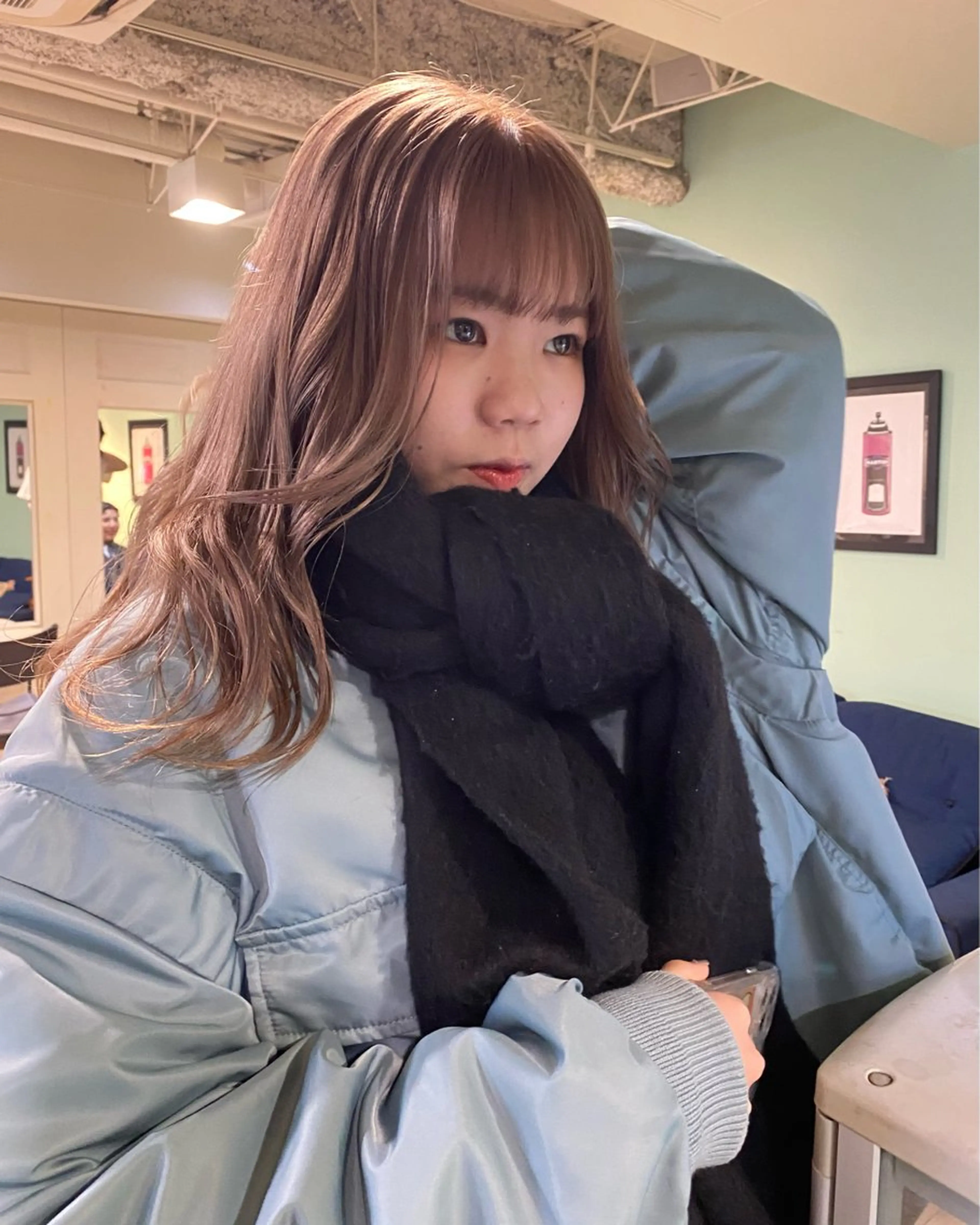 セミロング カラー ベージュカラー ブリーチ ケアブリーチ ミルクティーベージュ ピンクカラー ブリーチ／韓国ヘア✨ Takeのヘアスタイル