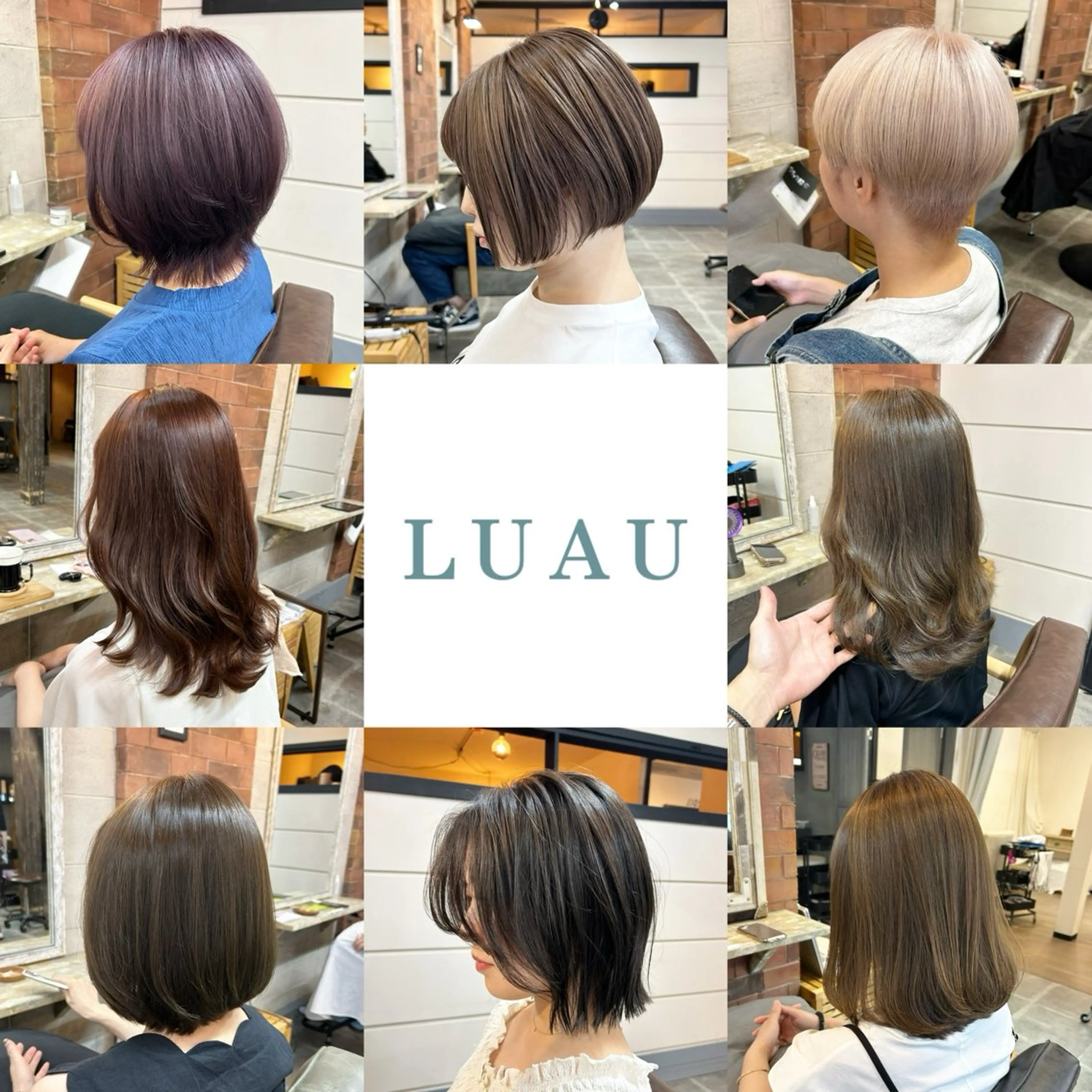 ミディアム カラー ショートボブ ボブレイヤー ボブ レイヤーカット カット ヘアカラー トリートメント LUAU岡本店所属・ボブ/レイヤーボブ/ 竹原湧太【LUAU】のヘアスタイル