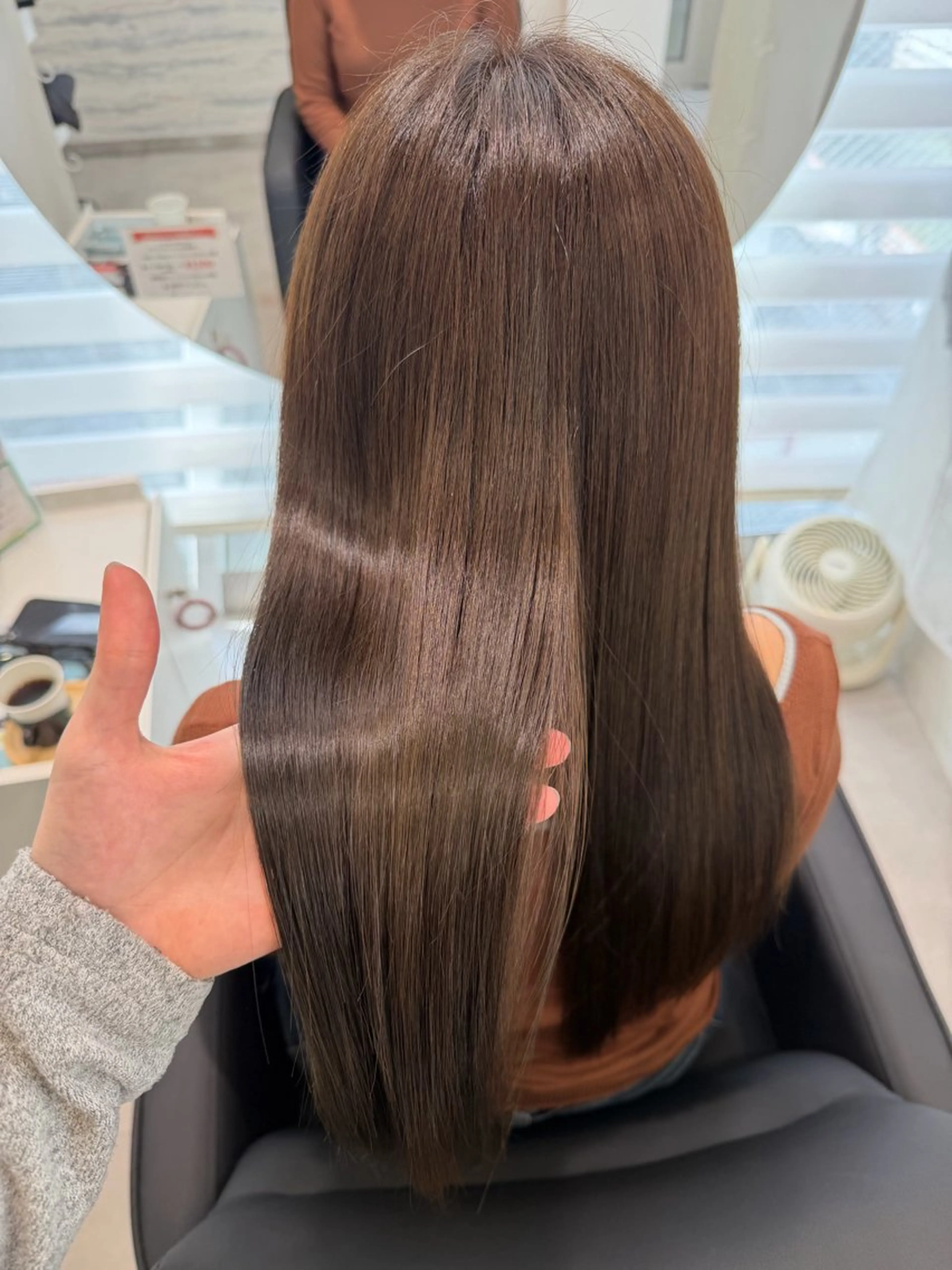 ロング カラー ブラウンカラー オリーブブラウン 髪質改善 トリートメント ヘアカラー トリートメント IENA所属・IENA髪質改善 🍒honokaのヘアスタイル