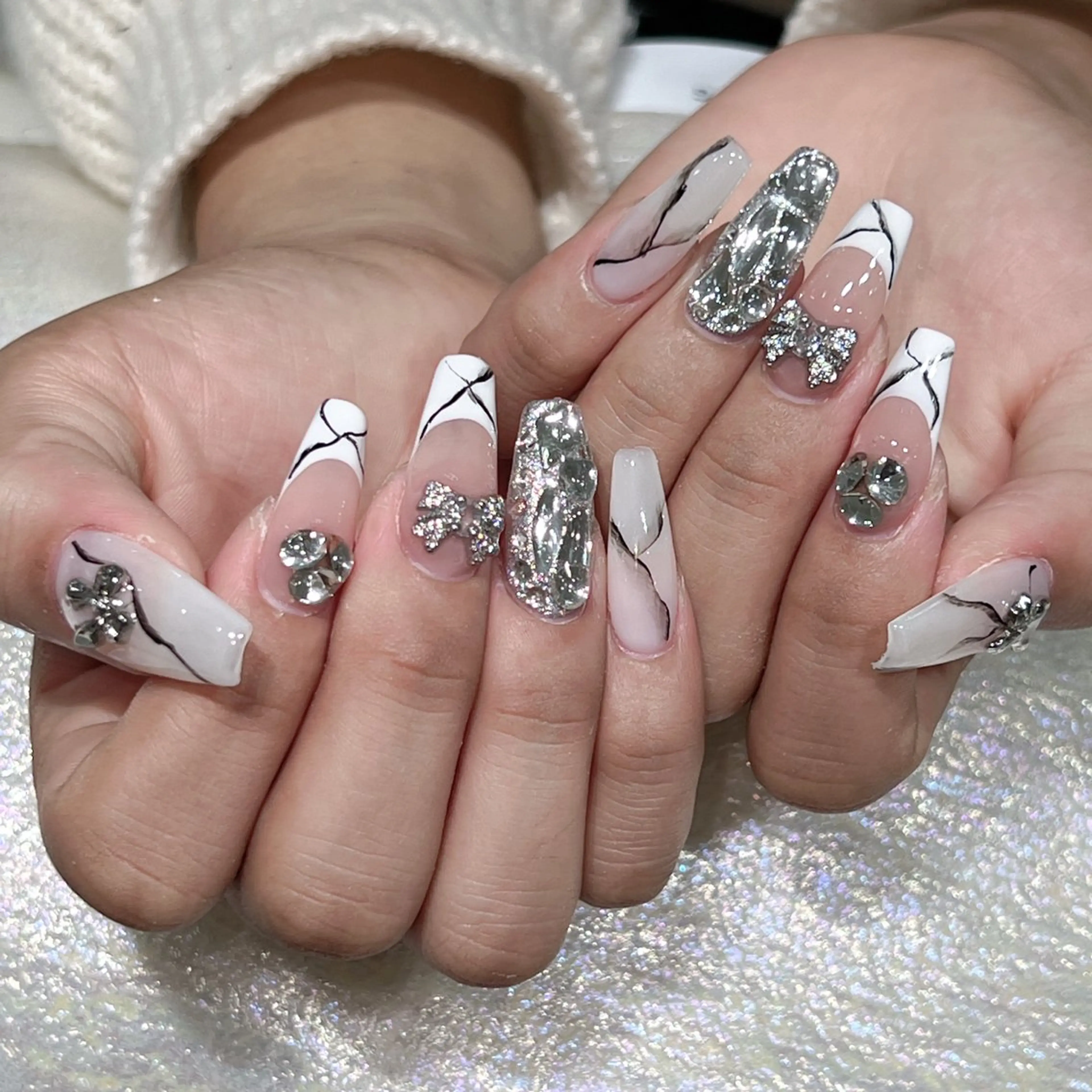 ネイル 長いだし/スカルプ/ パラシェルN.oneのネイルデザイン