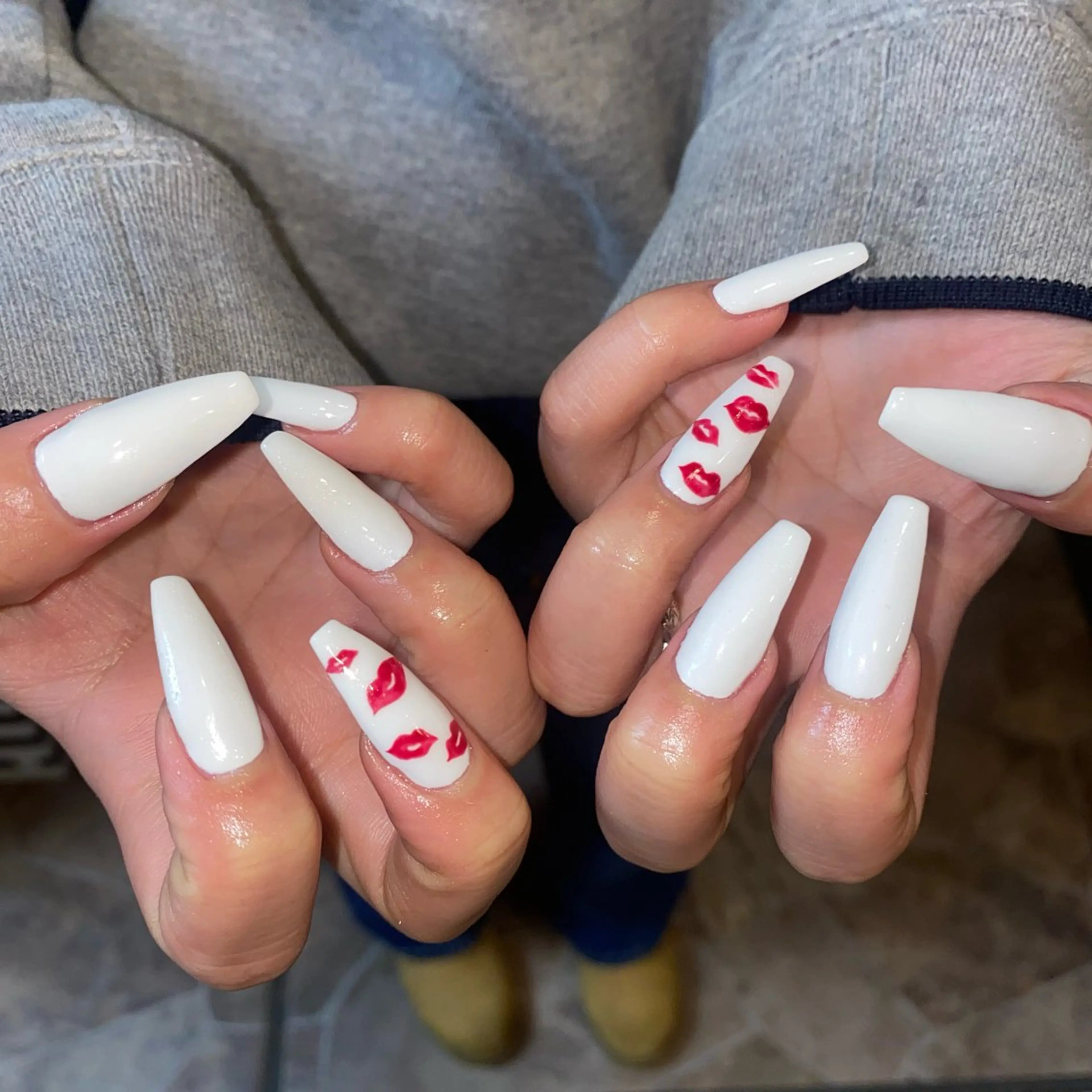 ネイル ロングネイル ホワイト ハンドネイル yuuka/池袋 🐾WOLTOKYOのネイルデザイン