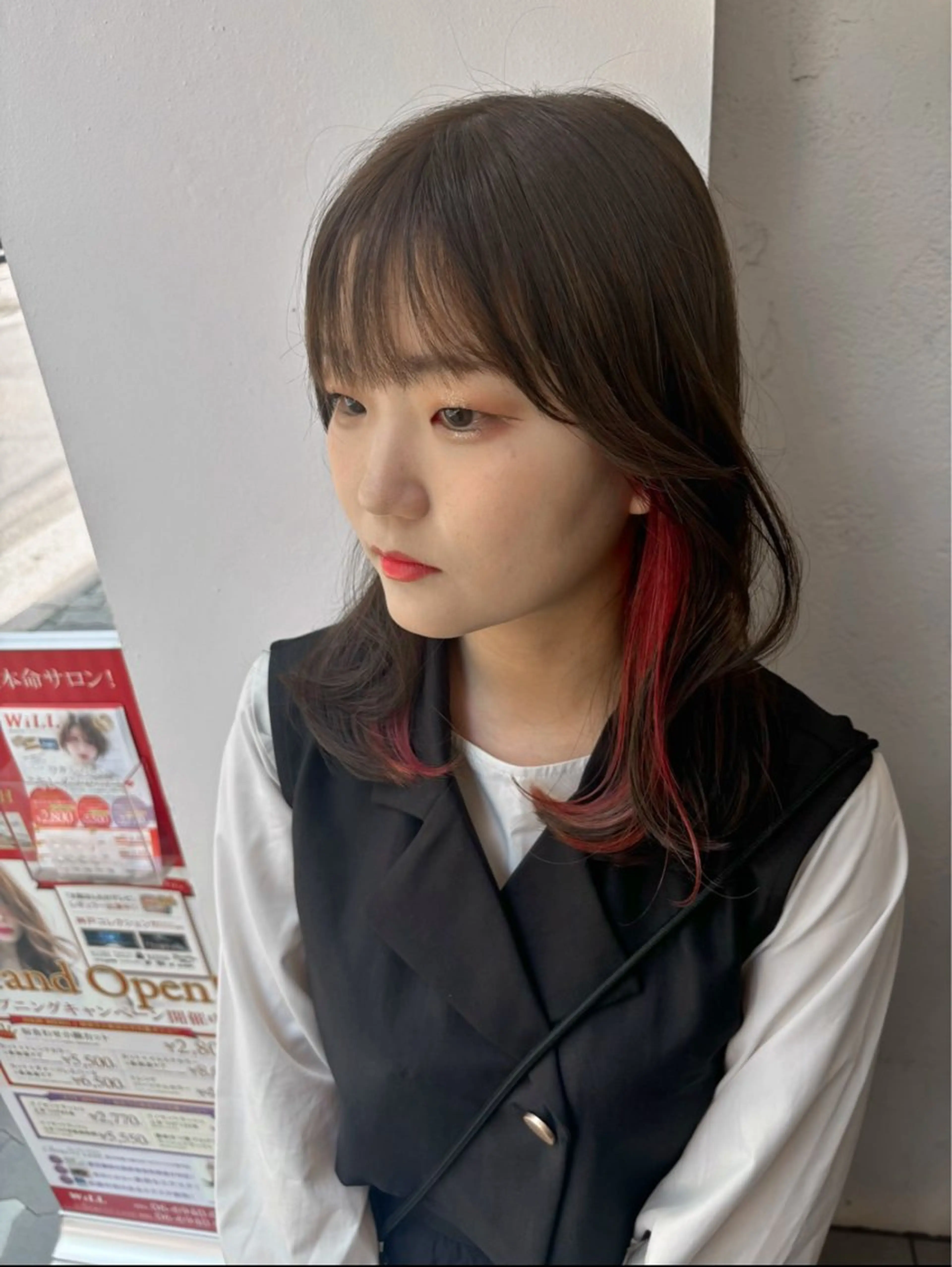 セミロング カット ヘアカラー 🌼韓国ヘア🌼 田中義也のヘアスタイル