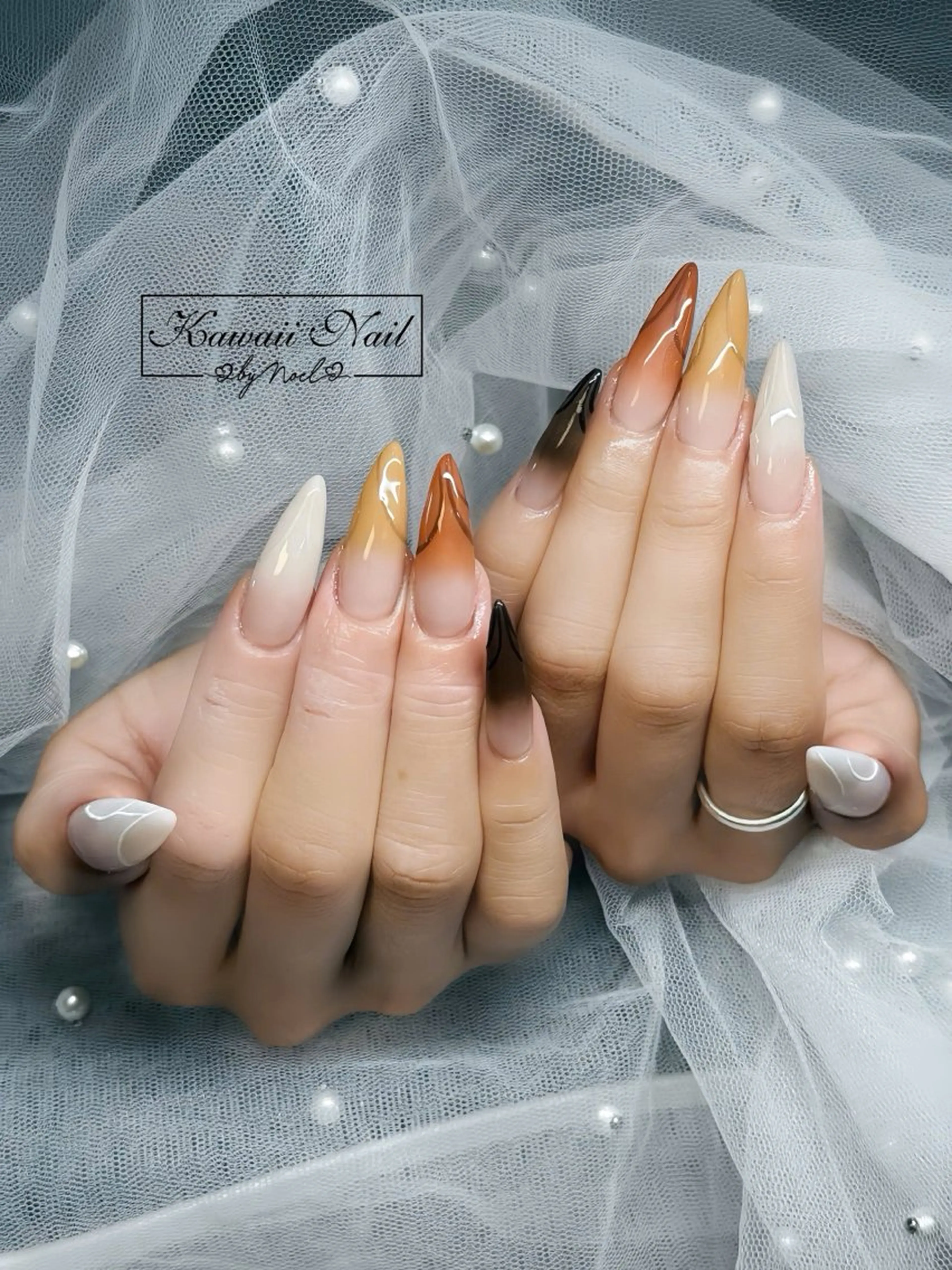 ネイル アートネイル フットネイル フレンチネイル ジェルネイル 韓国ネイル Kawaii Nail Salon所属・YURI NAIL NARITAのネイルデザイン