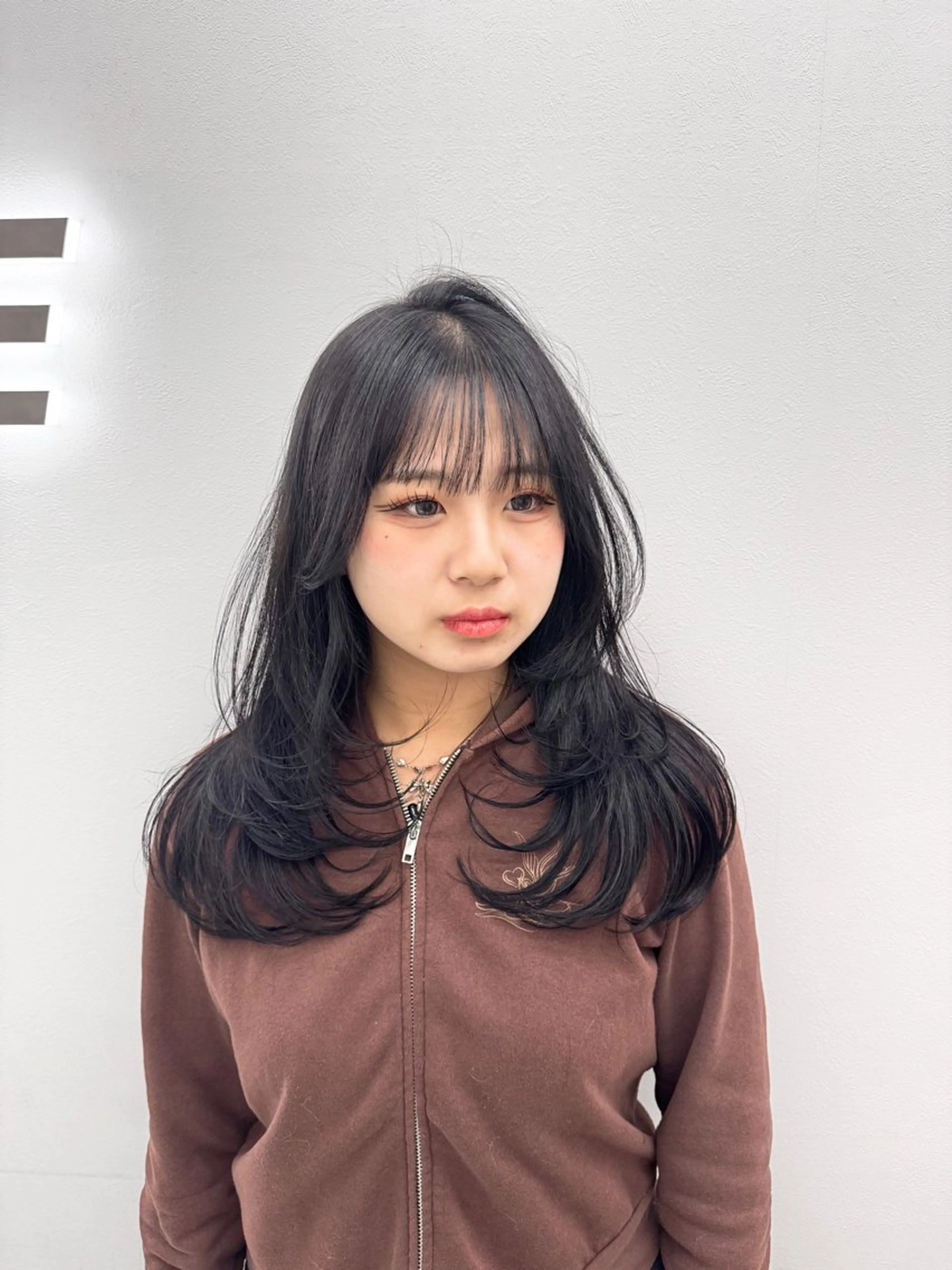 ロング カット ヘアカラー トリートメント ヘアセット GO TODAY 原宿Verno店所属・韓国系支持率No.1 レイヤー特化/きょうのヘアスタイル