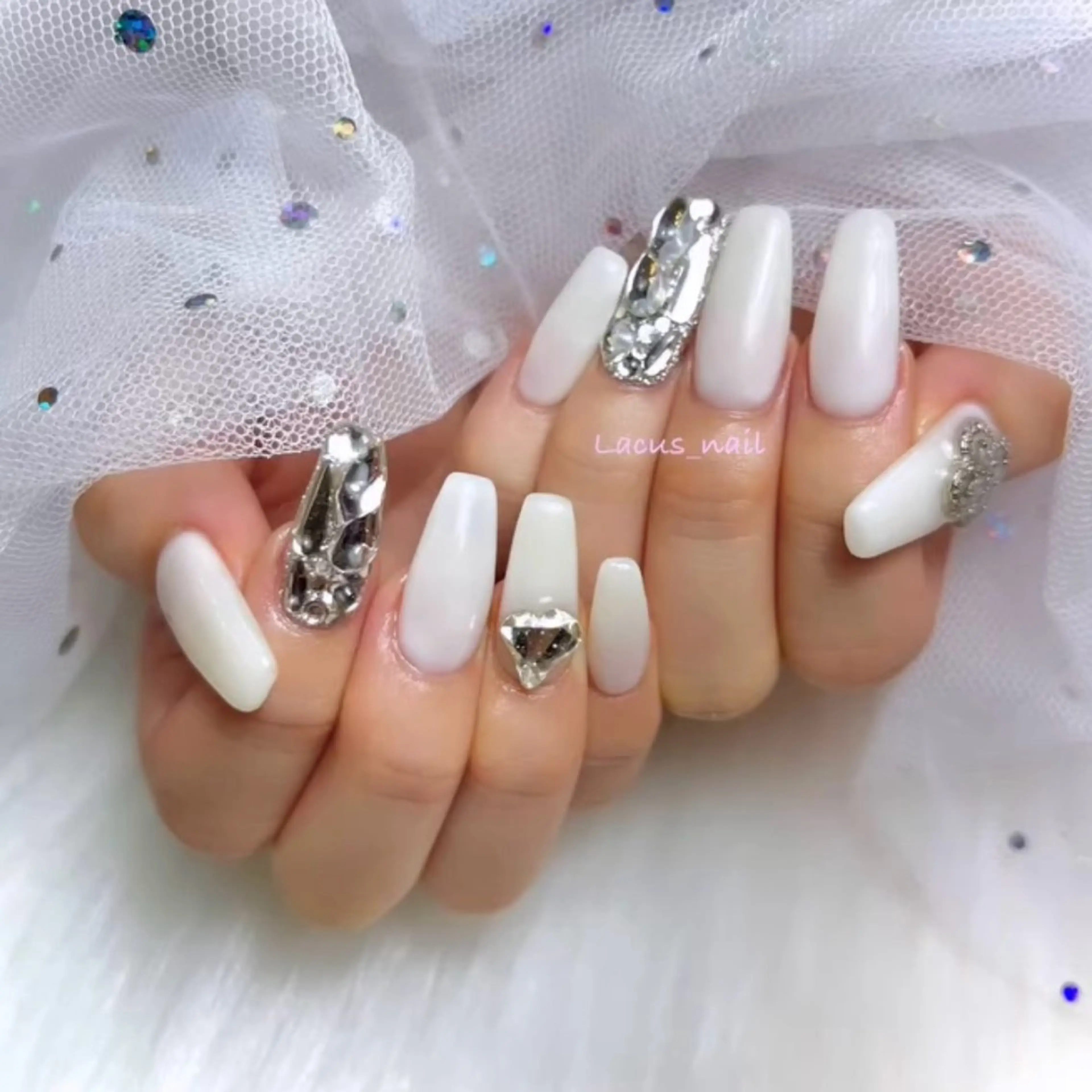 ネイル アートネイル スカルプネイル Nail Salon Lacusのネイルデザイン