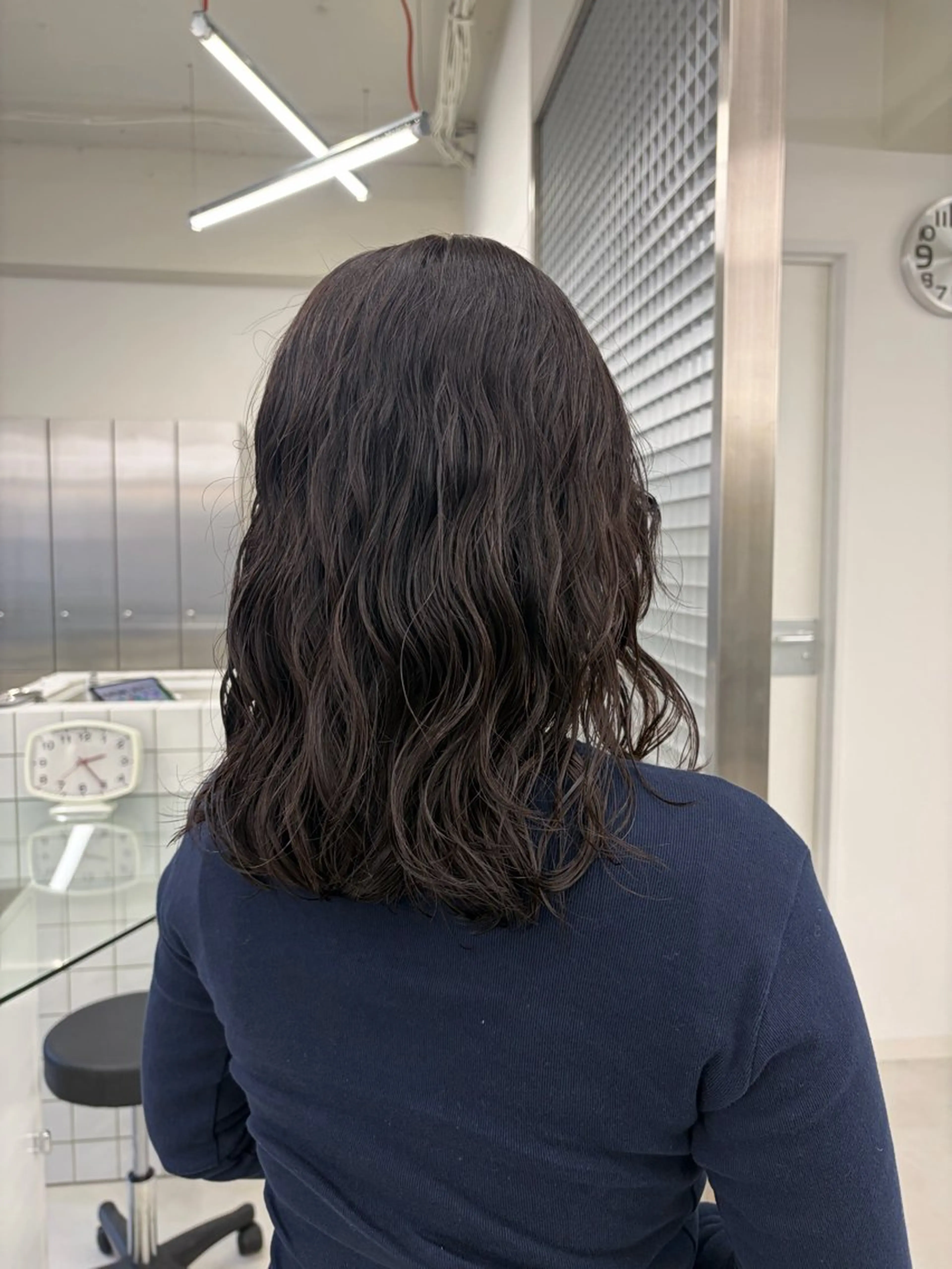 ミディアム パーマ カット ヘアカラー パーマ ミディアム/ロング/ 表参道パーマのヘアスタイル