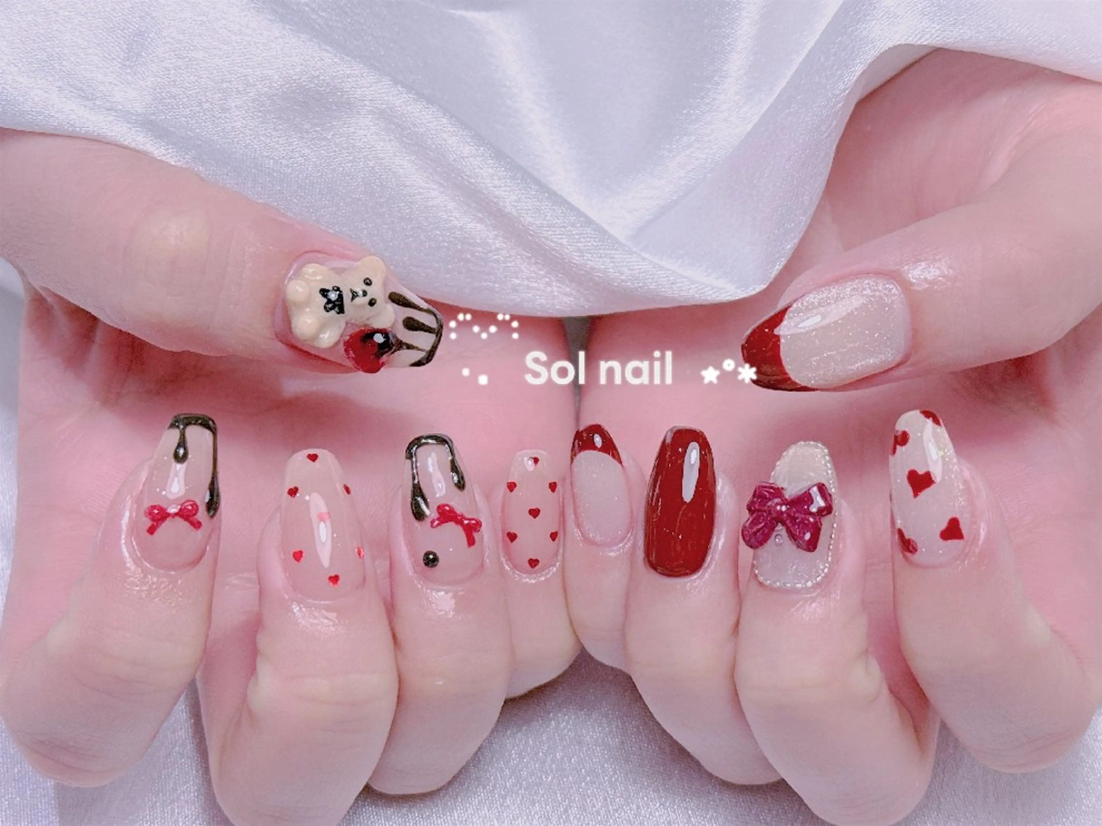 ネイル ハンドネイル ハンドケア パラジェル＆フィルイン取り扱いサロンSol Nail所属・Sol Nail ミネのネイルデザイン