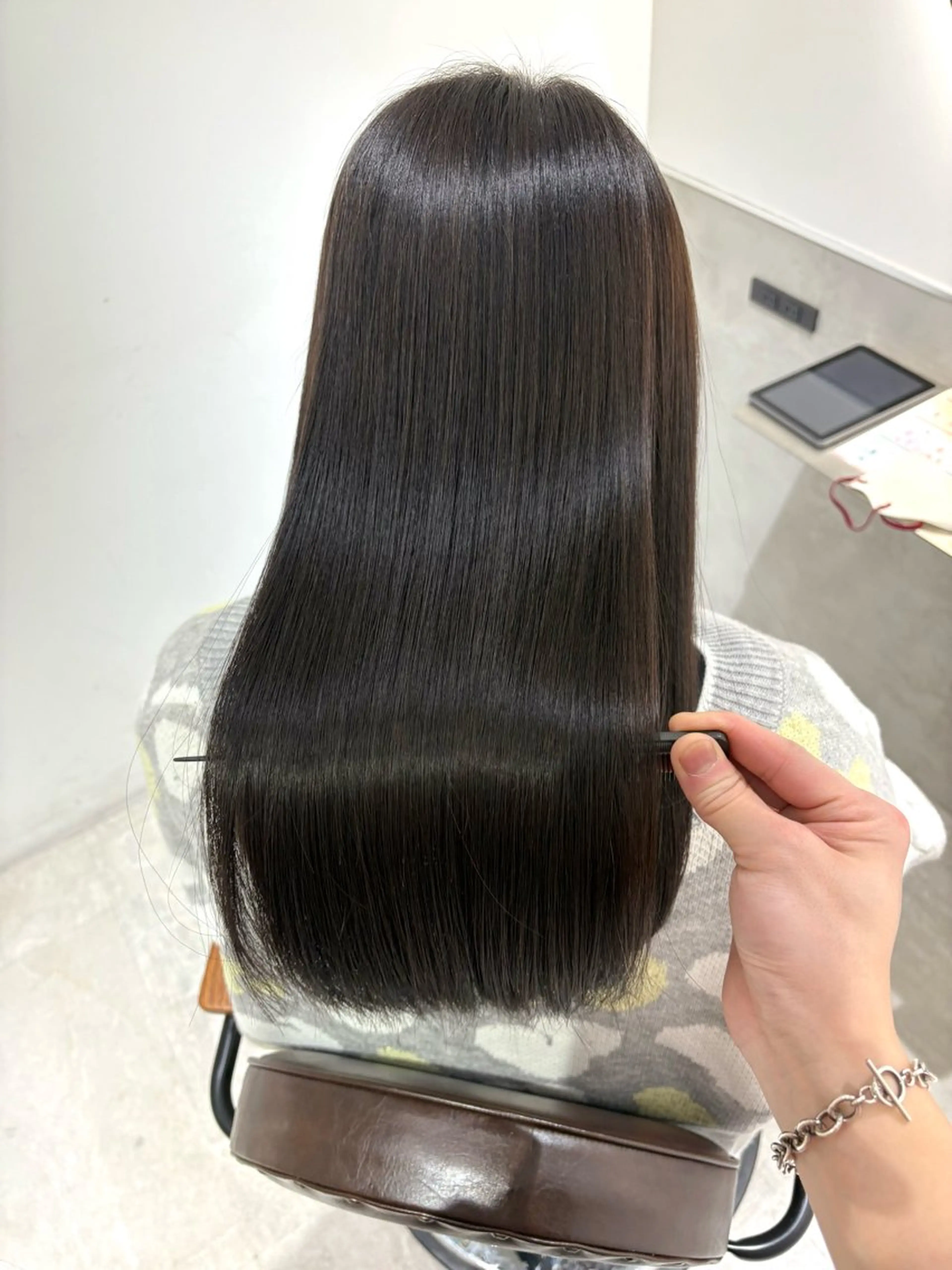 ロング カット 縮毛矯正 トリートメント 銀座No.1髪質改善 縮毛矯正/本木のヘアスタイル