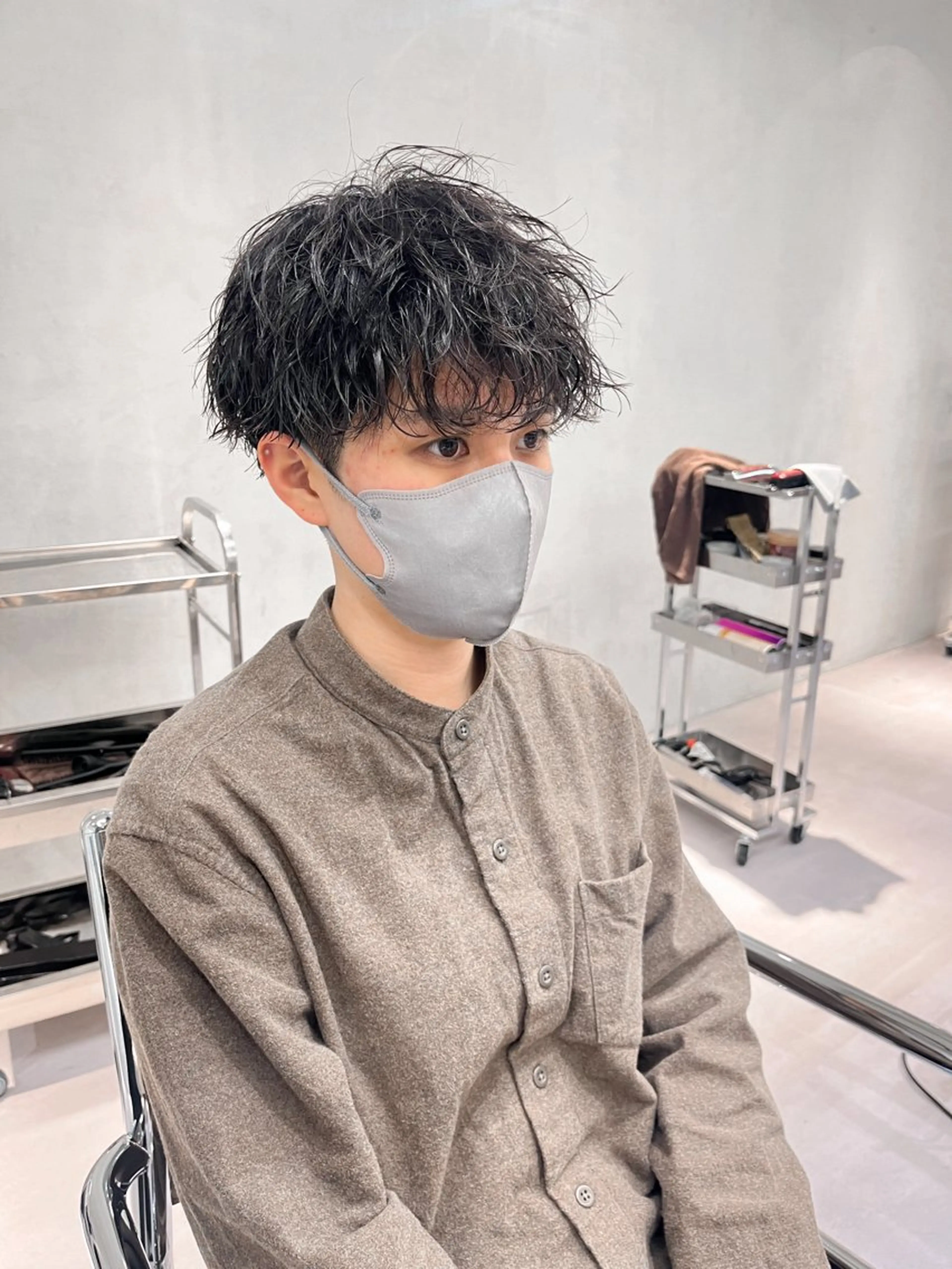 ショート パーマ メンズ soen所属・⚡メンズパーマフ ェードカットTomyのヘアスタイル