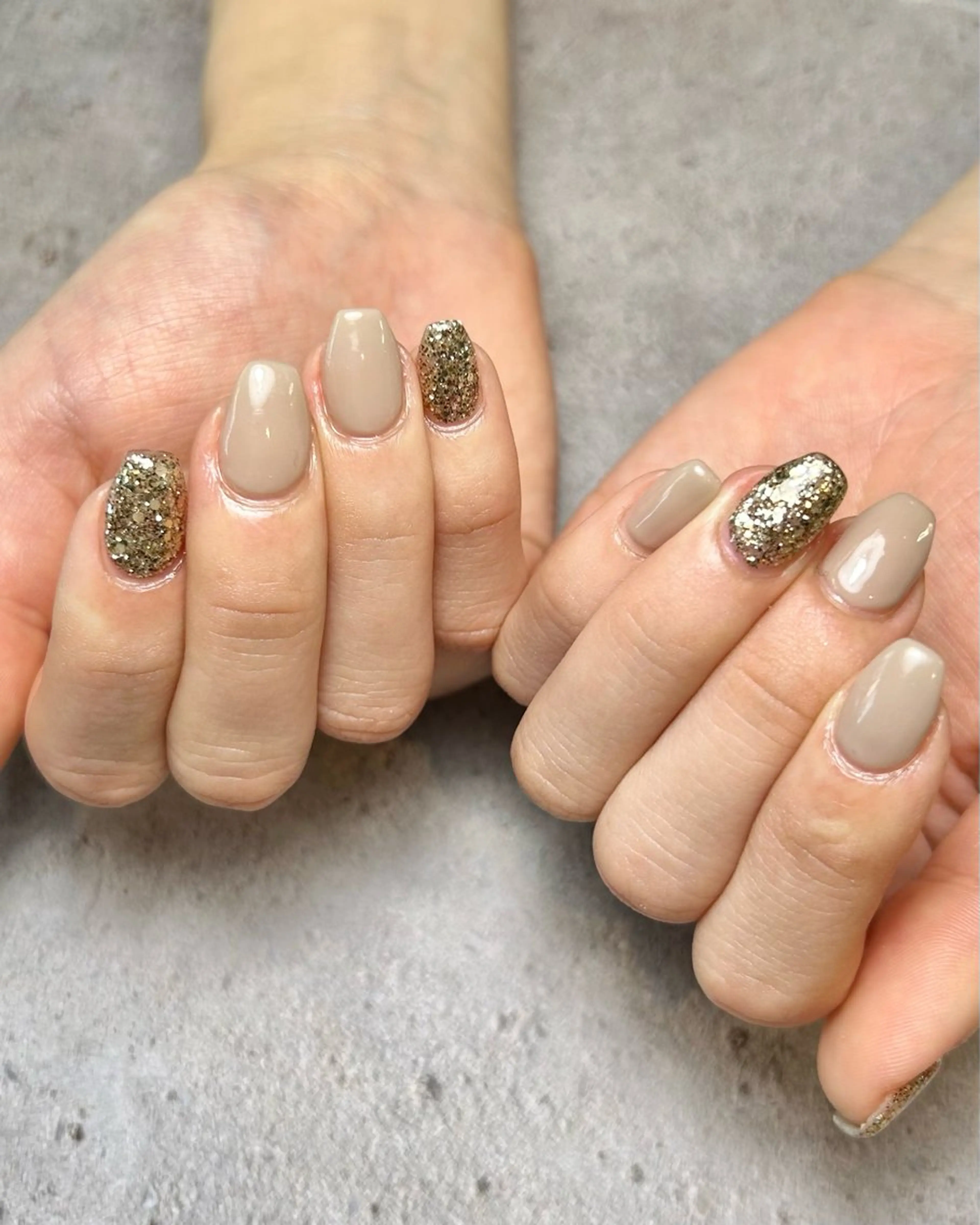 ネイル ラメ(グリッター) シンプルネイル ハンドネイル Reflection marikoのネイルデザイン