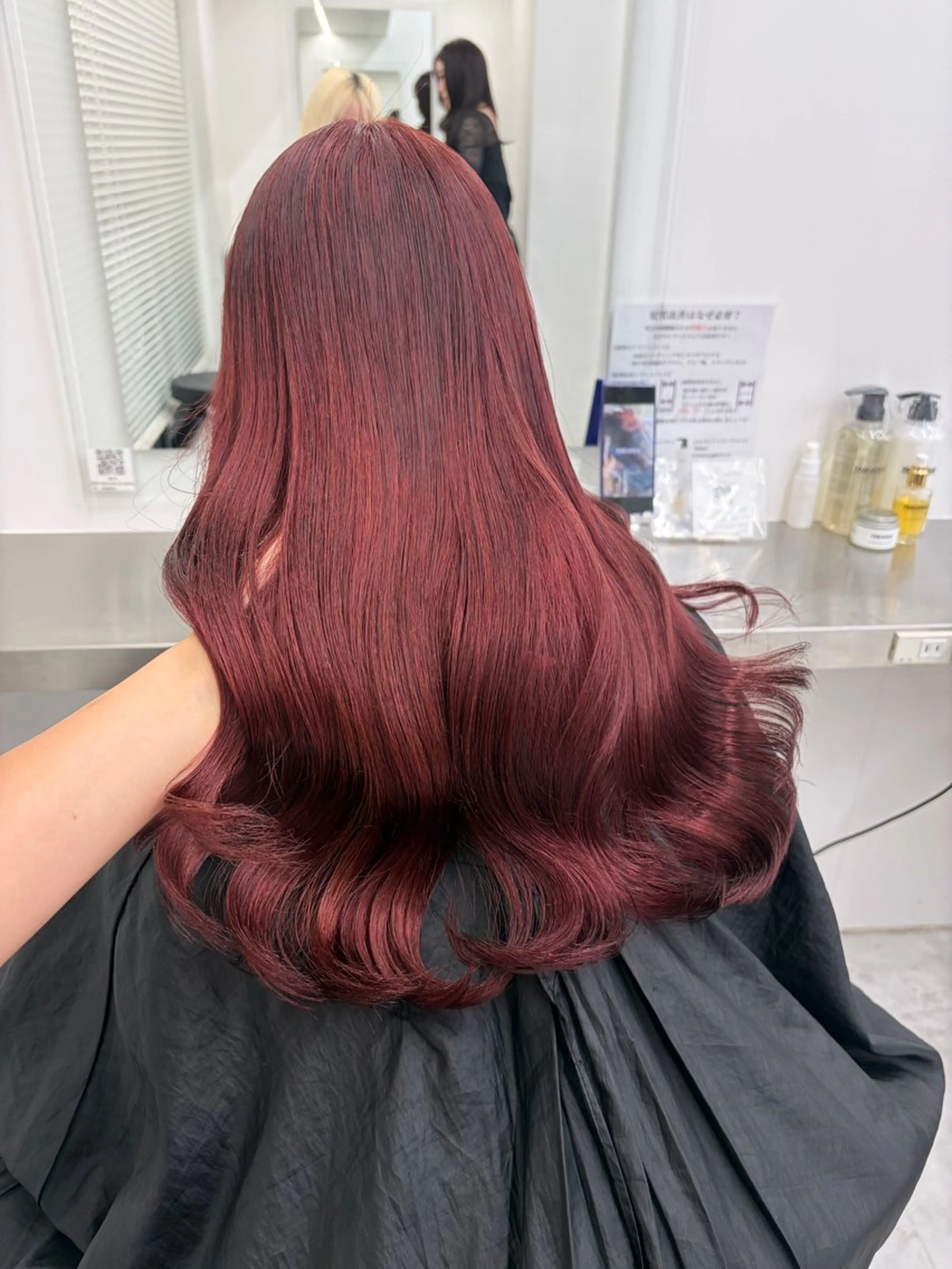 ロング ヘアカラー トリートメント ヘッドスパ ヘアセット 💗韓国暖色ヘア NO.1💗🪽のヘアスタイル