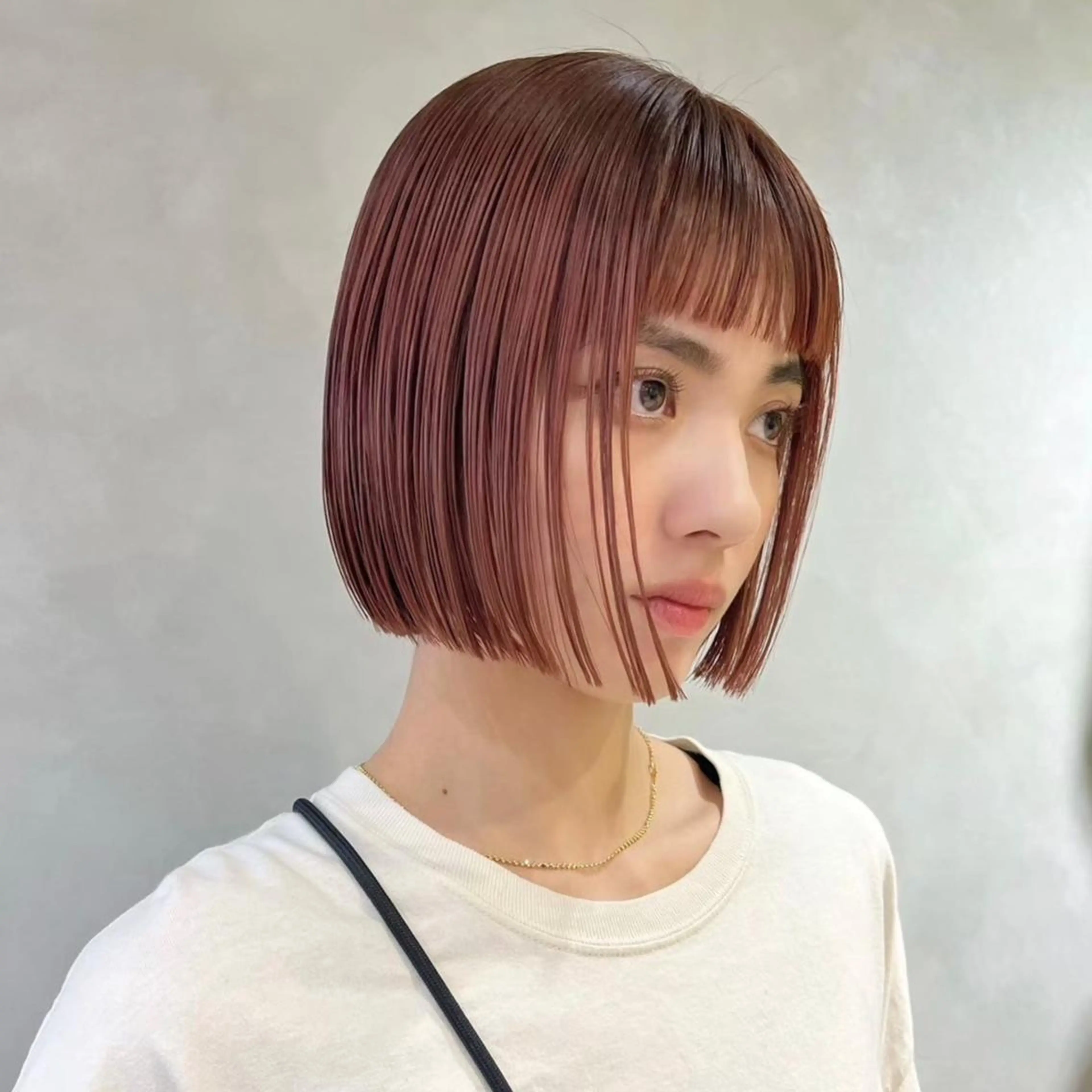 ショート カラー 切りっぱなしボブ ショートボブ ボブレイヤー ボブ レイヤーカット カット ヘアカラー トリートメント ボブレイヤー特化型 お悩み解決サロン☀️のヘアスタイル