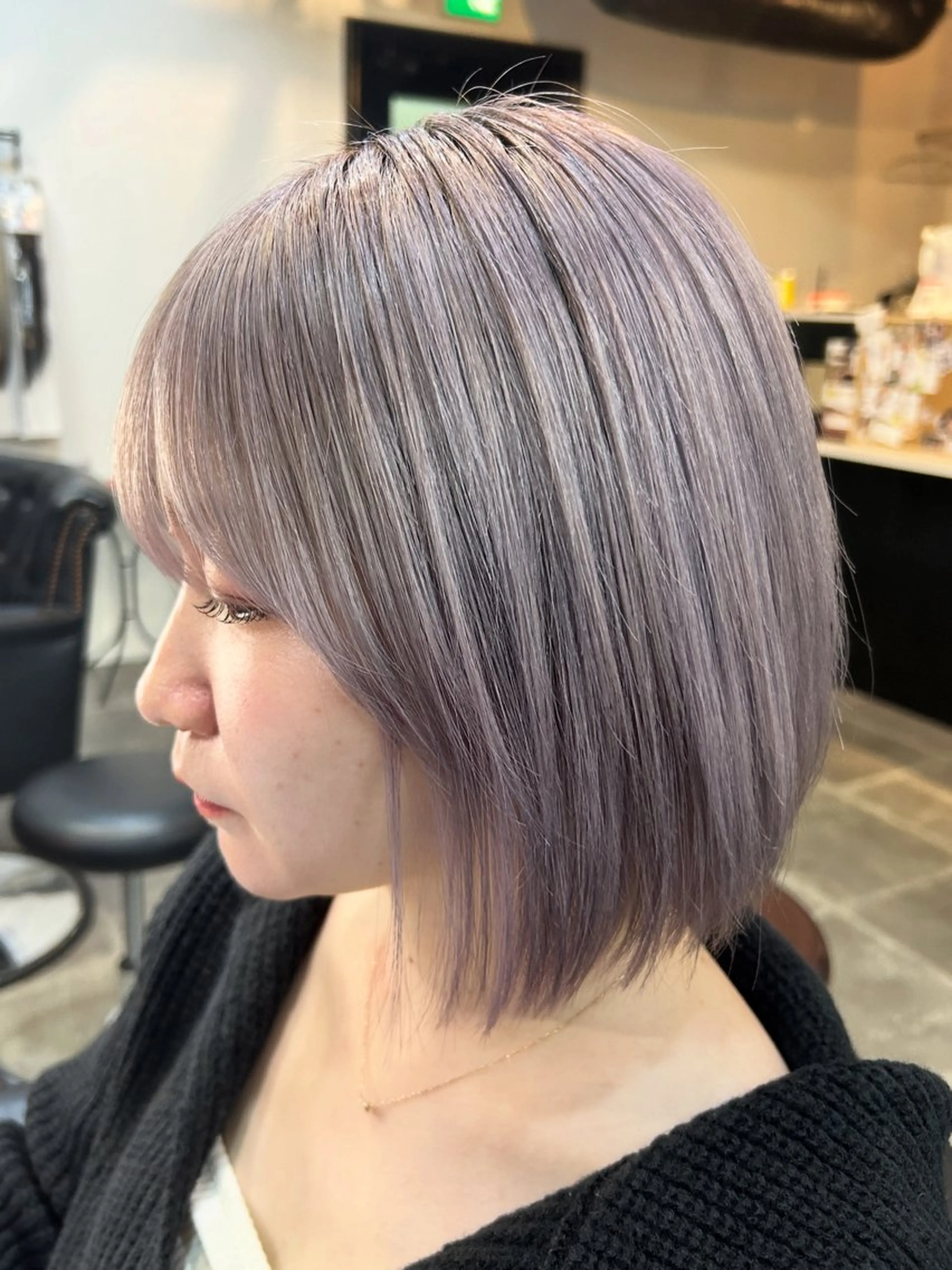 ミディアム カラー カット 永田 雄真のヘアスタイル