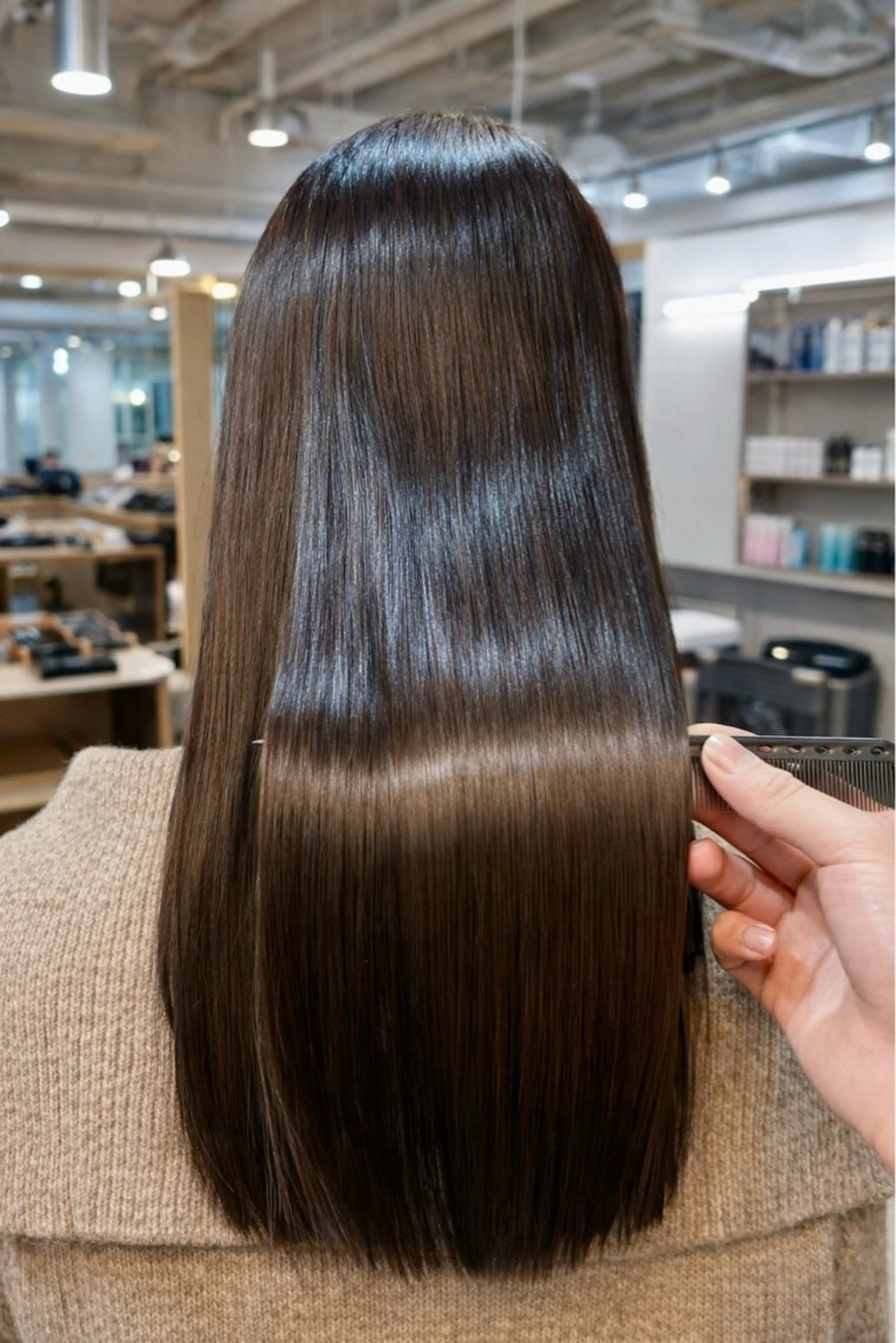 セミロング 髪質改善 ヘアカラー 💎艶髪／美髪特化 世麗💎のヘアスタイル