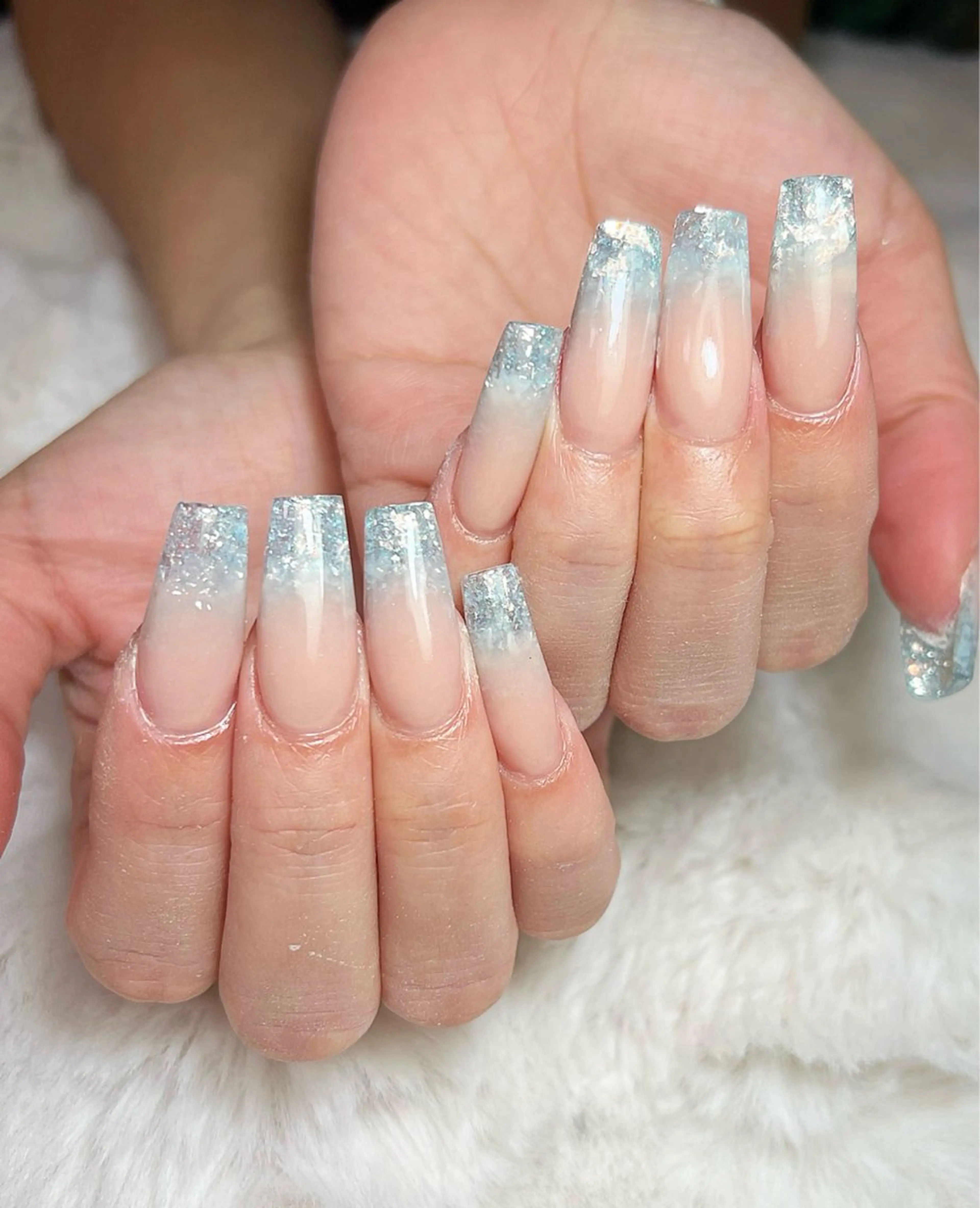 ネイル グラデーション ロングネイル スカルプネイル ハンドネイル ✾ NailRoom Latina🌻💓のネイルデザイン